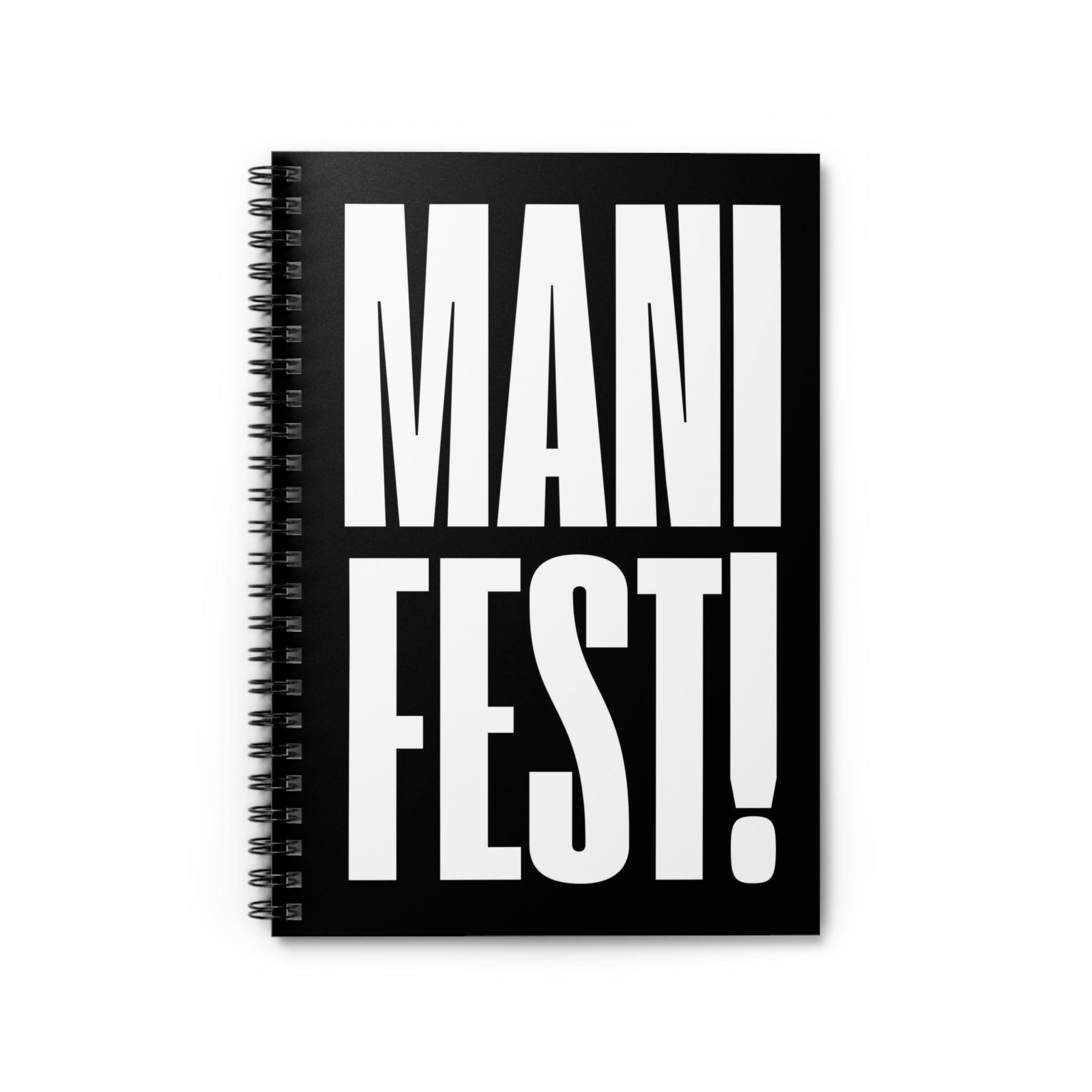 Manifest Black and White Spiral Notebook