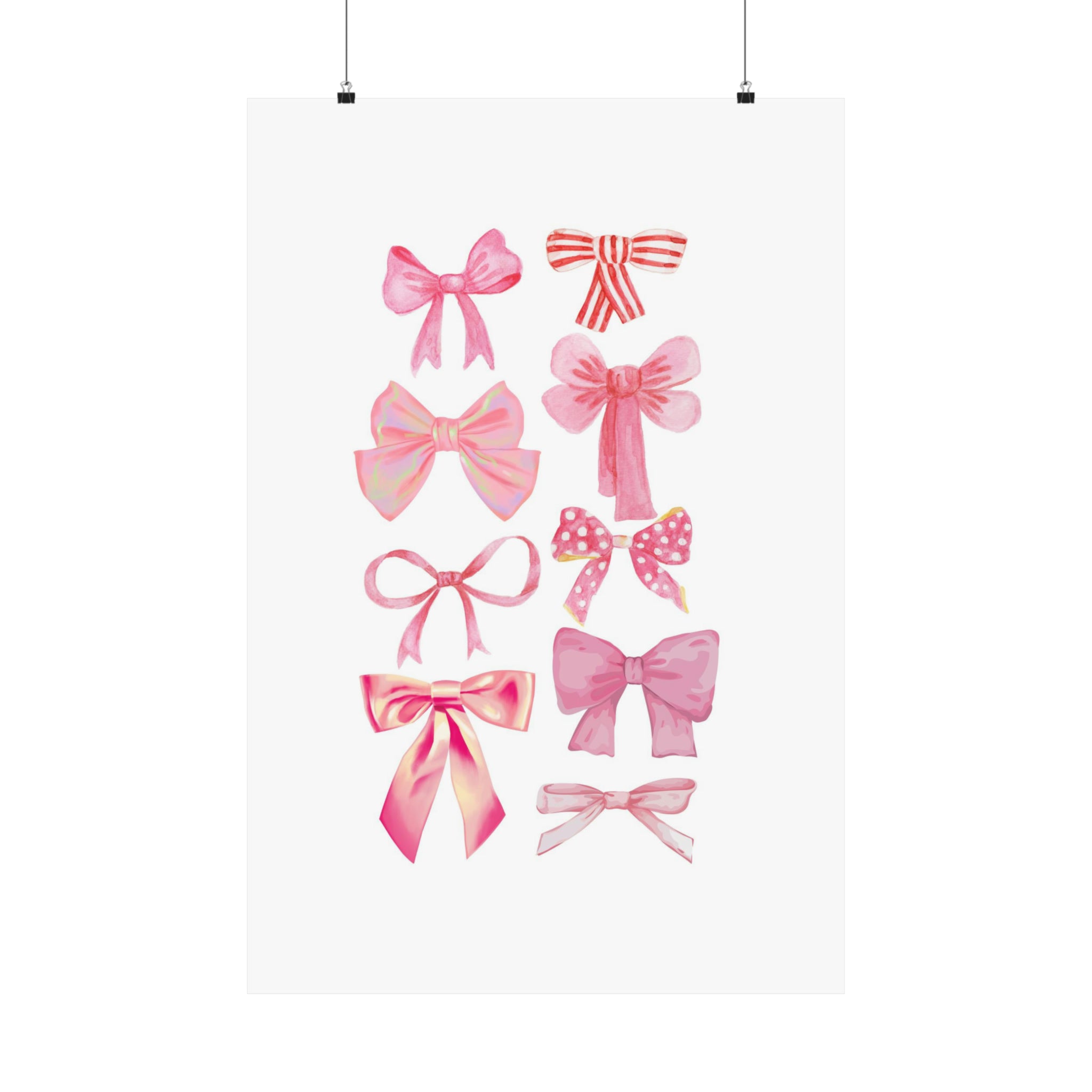 Pink Bows Physical Poster