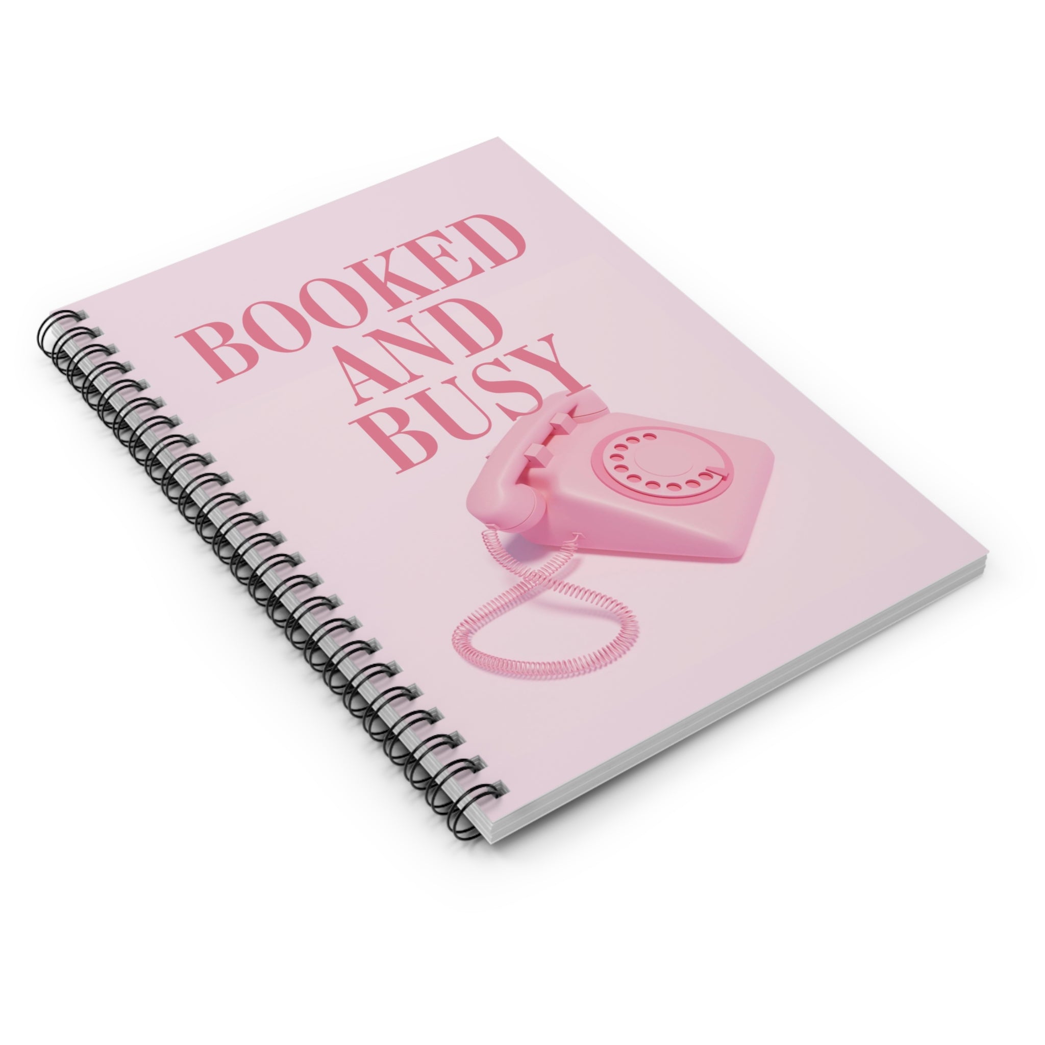 Booked and Busy Spiral Notebook - Front Cover