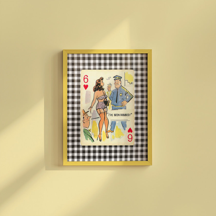 a picture of a man and a woman on a card