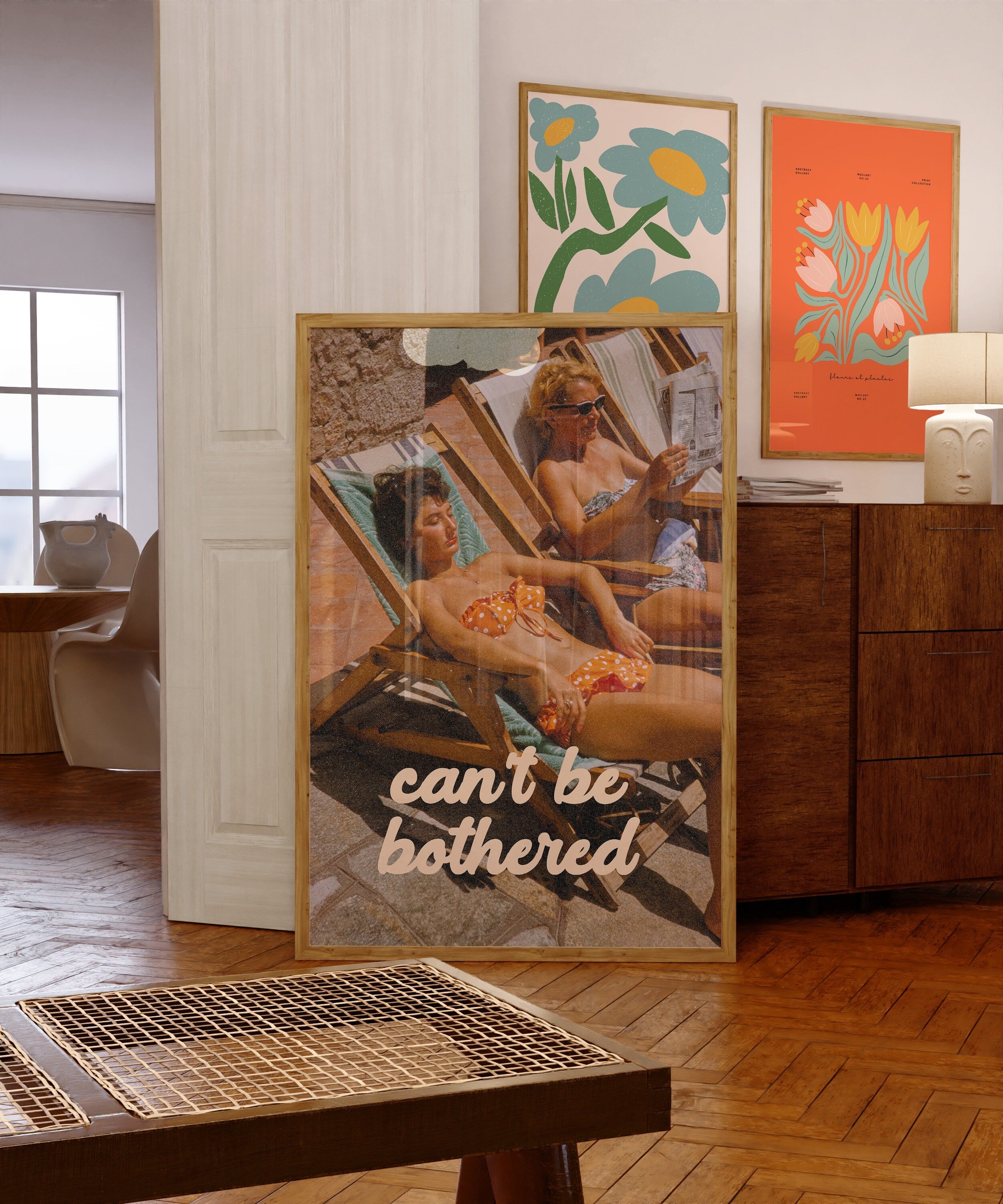 Can't Be Bothered Art-Digital Prints-Wall Art Print-Retro Photograph Prints-Cocktail Art Print-Preppy Wall Art-Bar Car Decor-Bar Accessories