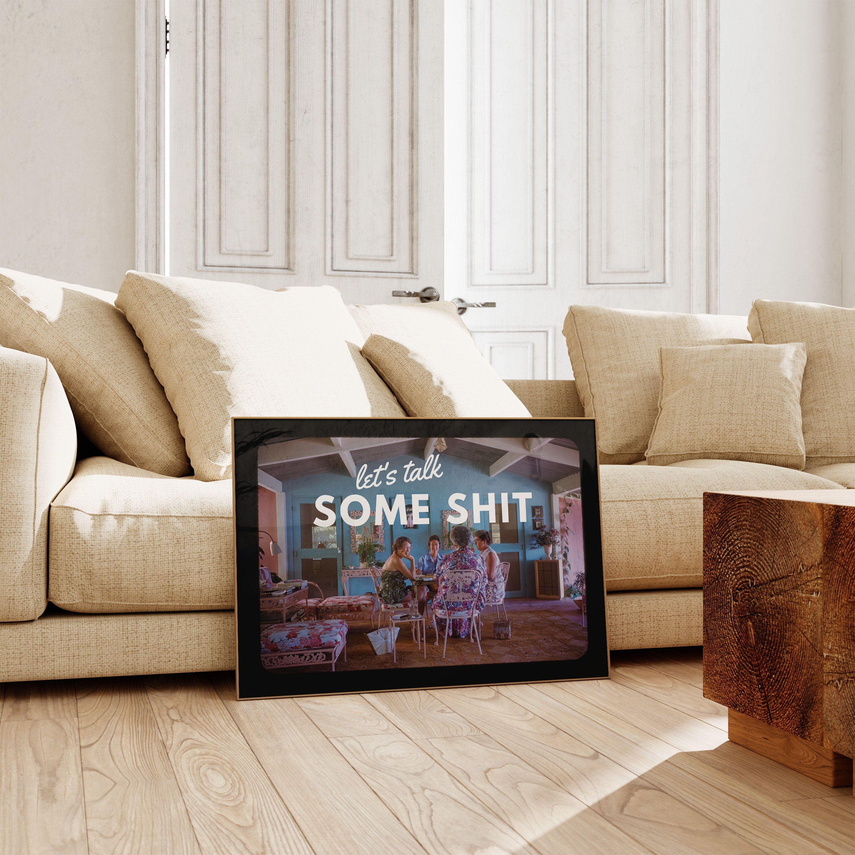 Talk Shit Art Print-Digital Prints-Wall Art Print-Retro Photograph Prints-Cocktail Art Print-Preppy Wall Art-Bar Car Decor-Bar Accessories