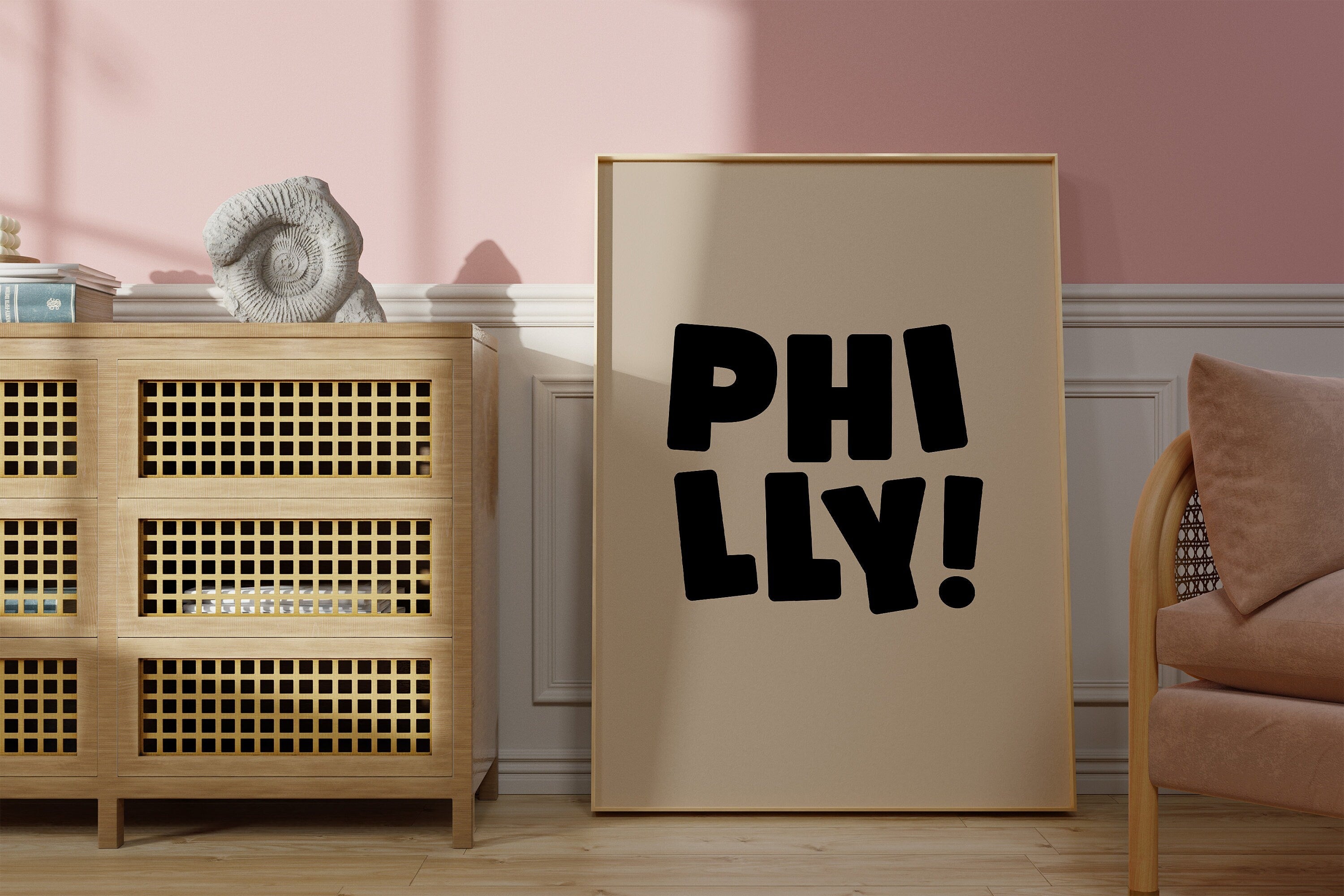 Philadelphia Art Print, Digital Art Download, Black Philly Wall Art, Cute Trendy Art, Philly Posters, Philly Wall Poster, Beige Posters