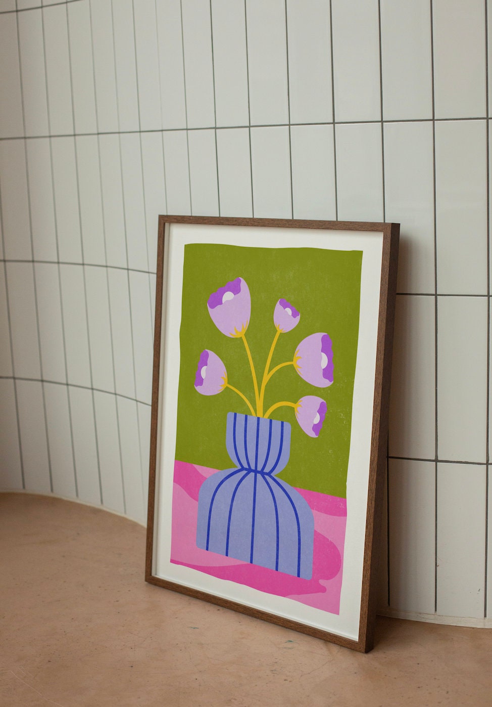 Purple Flower Abstract Digital Art Print