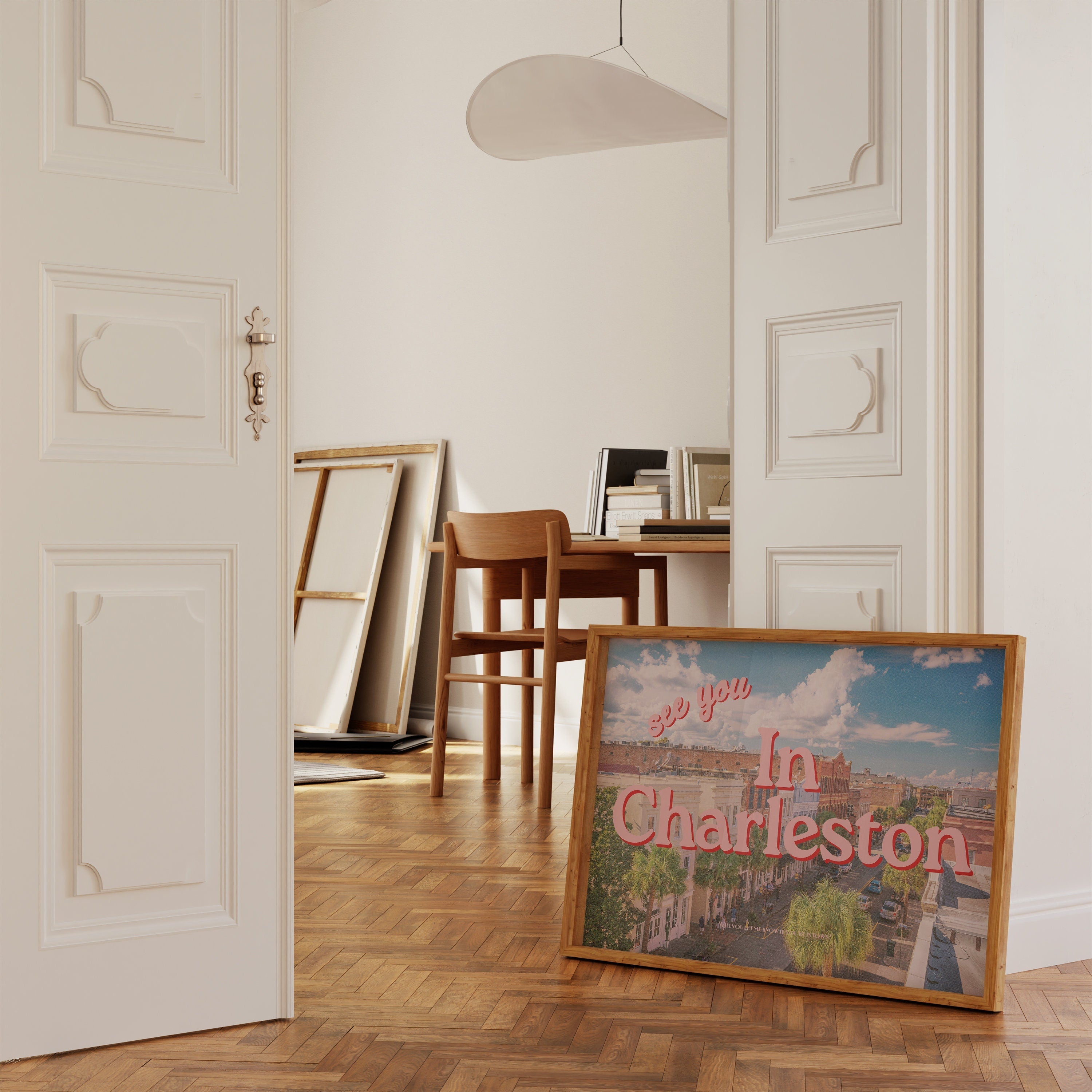 Digital Art Prints, See you in Charleston, Retro Charleston Prints, Charleston Poster, Preppy Art, Chuck Town Poster, Charleston Trip Art