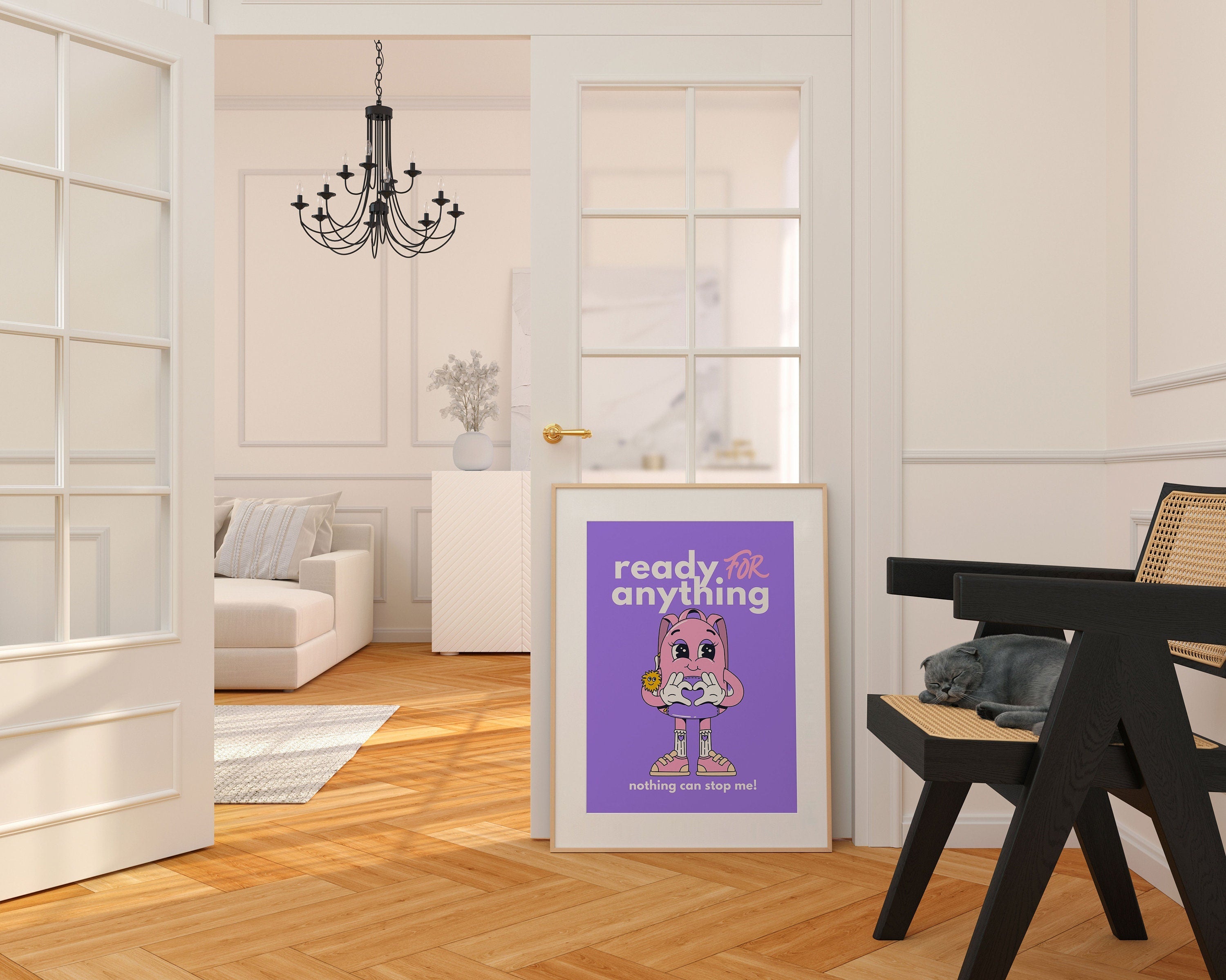 Purple Kids Art, Digital Prints Wall Art, Digital Prints, Emotions Art Prints, Mood and Feelings Poster, School Posters, School Art Prints