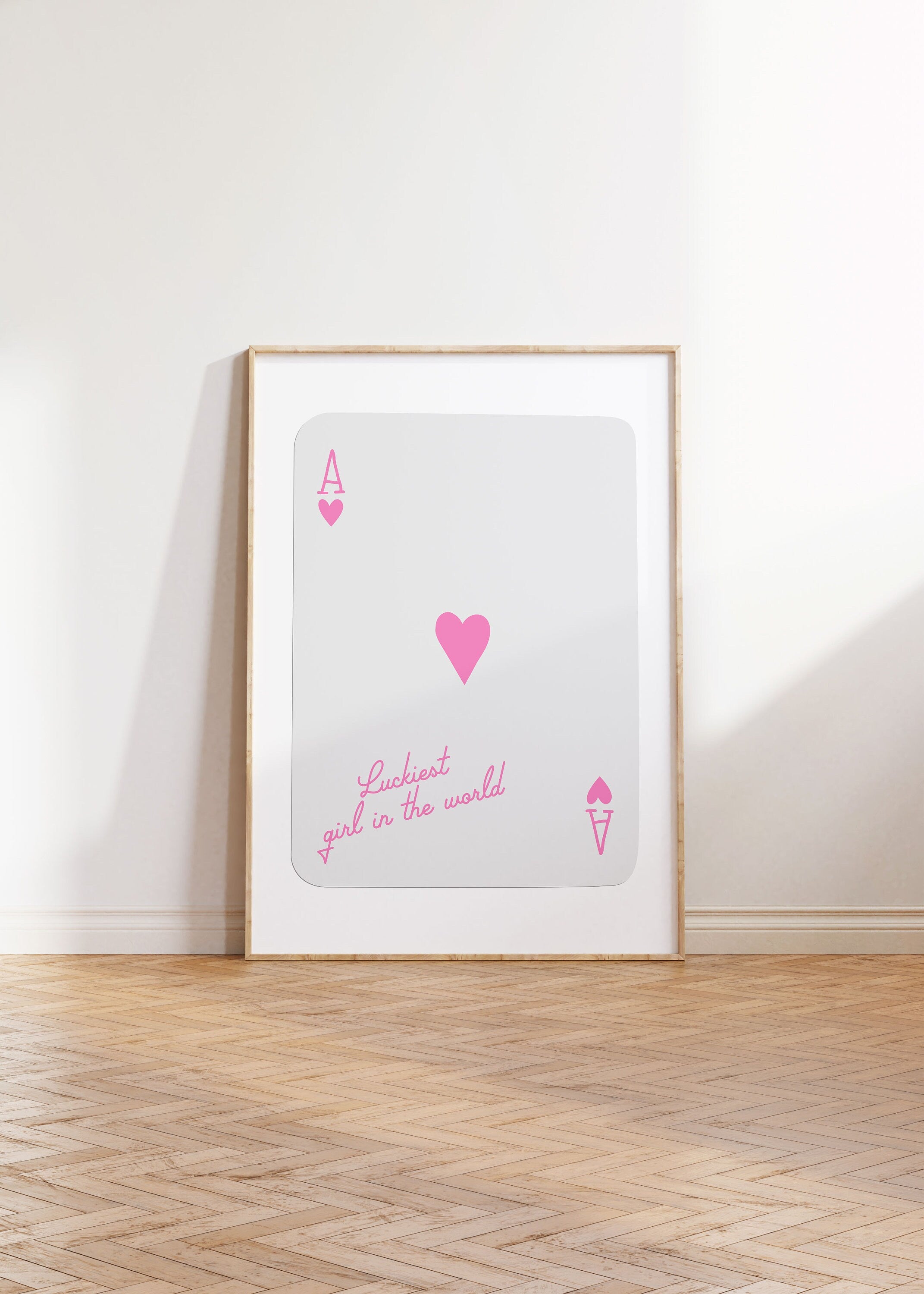 Luckiest Girl Pink Digital Art Print