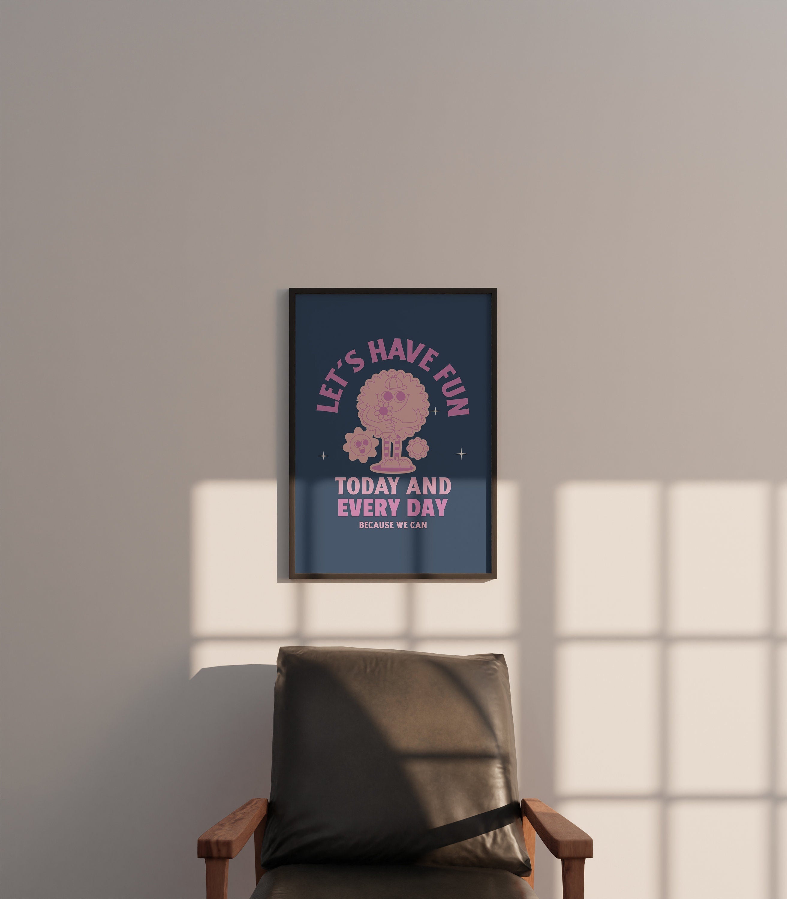 Let's Have Fun! Printable Classroom Poster, Class Decor, Kids Room Decor, School Poster, Inspiration Art, Pink Wall Art, Navy Wall Art