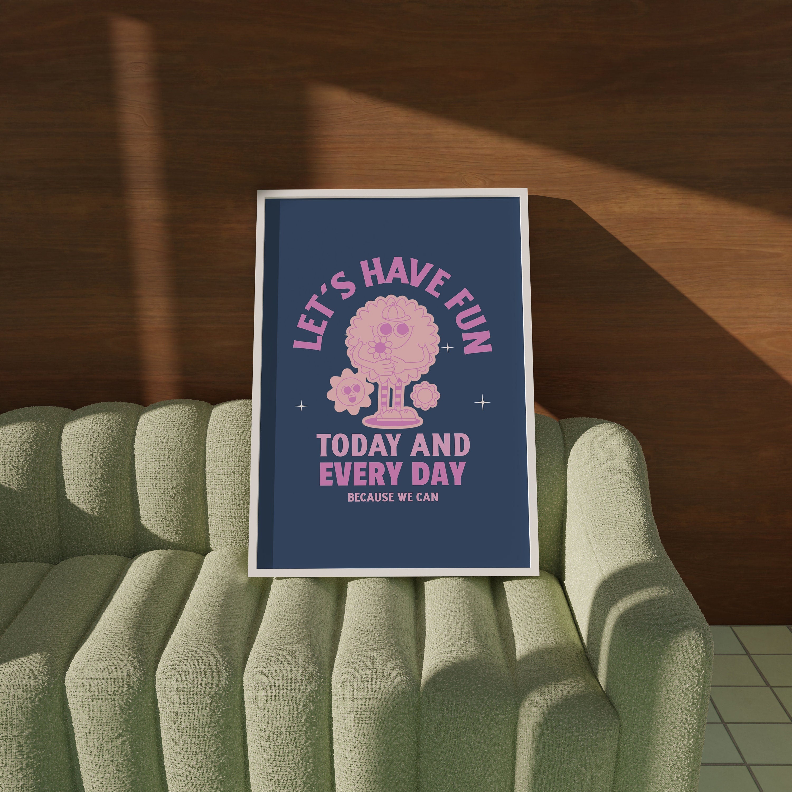 Let's Have Fun! Printable Classroom Poster, Class Decor, Kids Room Decor, School Poster, Inspiration Art, Pink Wall Art, Navy Wall Art