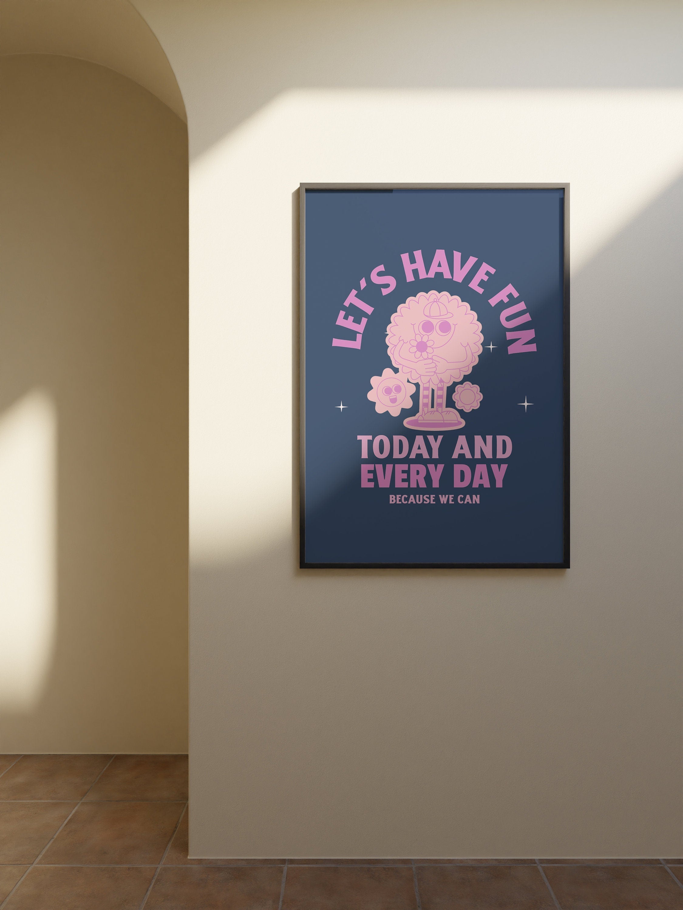 Let's Have Fun! Printable Classroom Poster, Class Decor, Kids Room Decor, School Poster, Inspiration Art, Pink Wall Art, Navy Wall Art