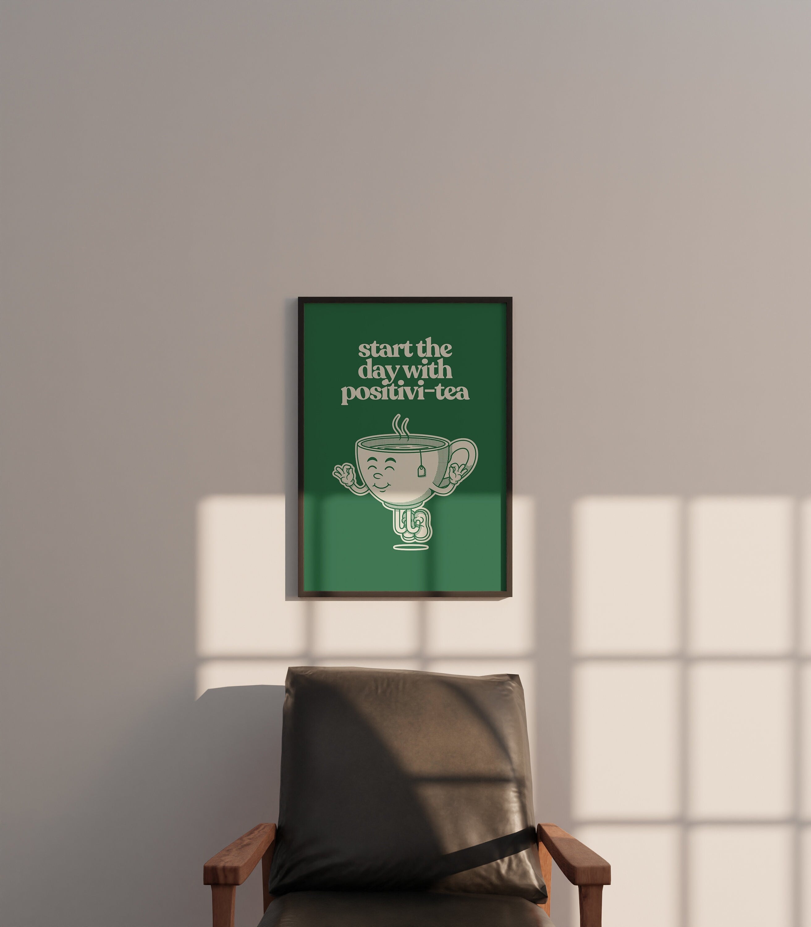 Start the Day with Positivi-tea Digital Art Print
