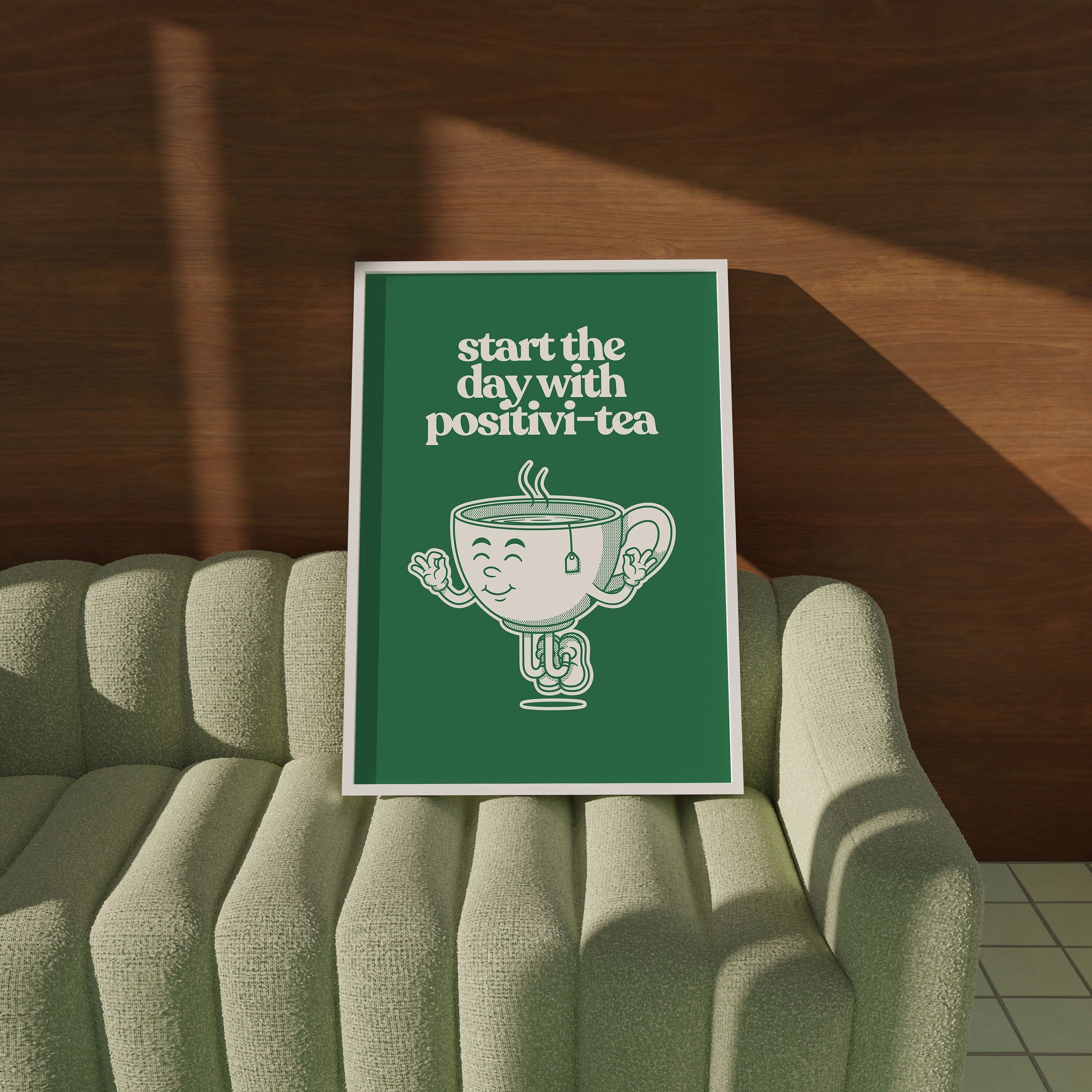 Start the Day with Positivi-tea Digital Art Print