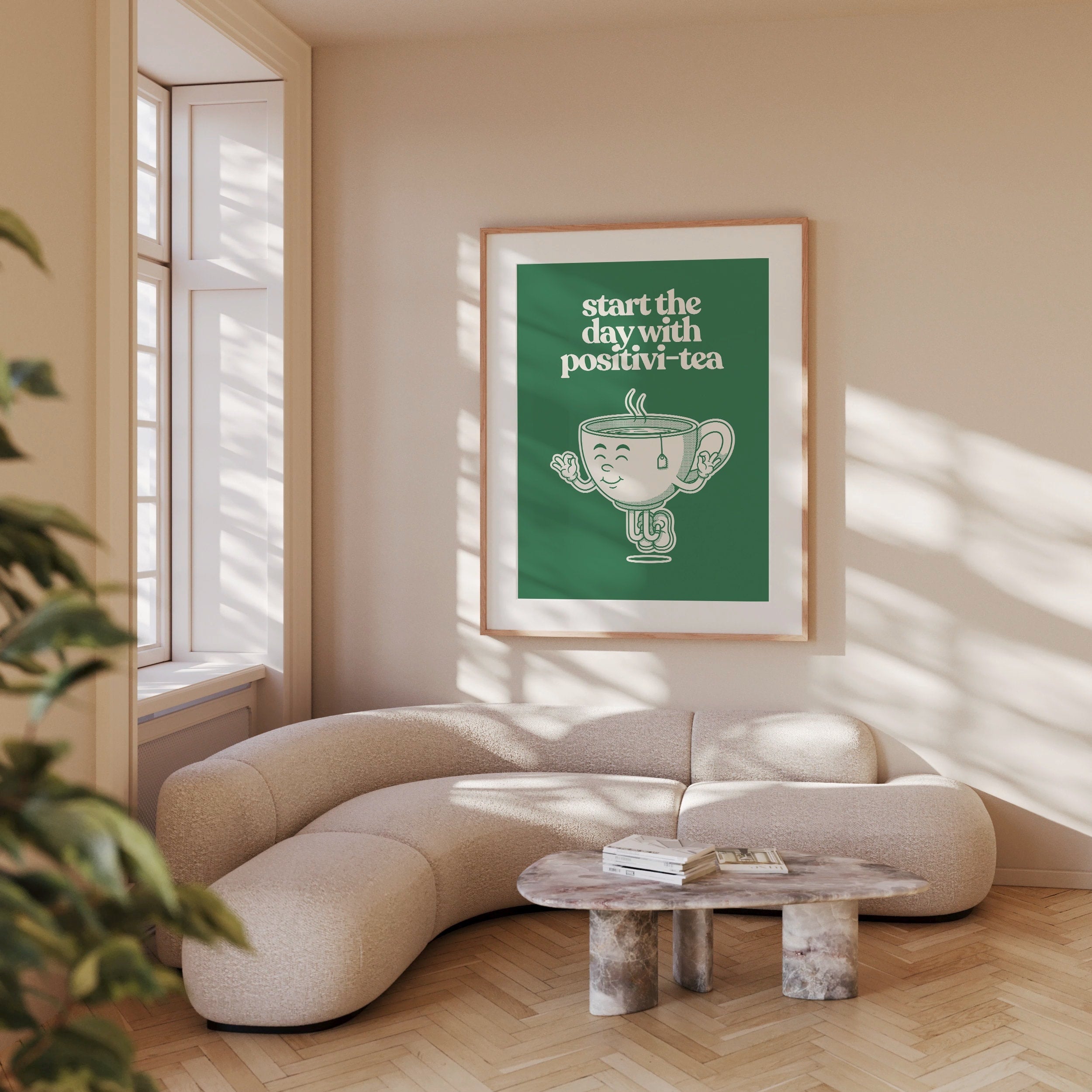 Start the Day with Positivi-tea Digital Art Print