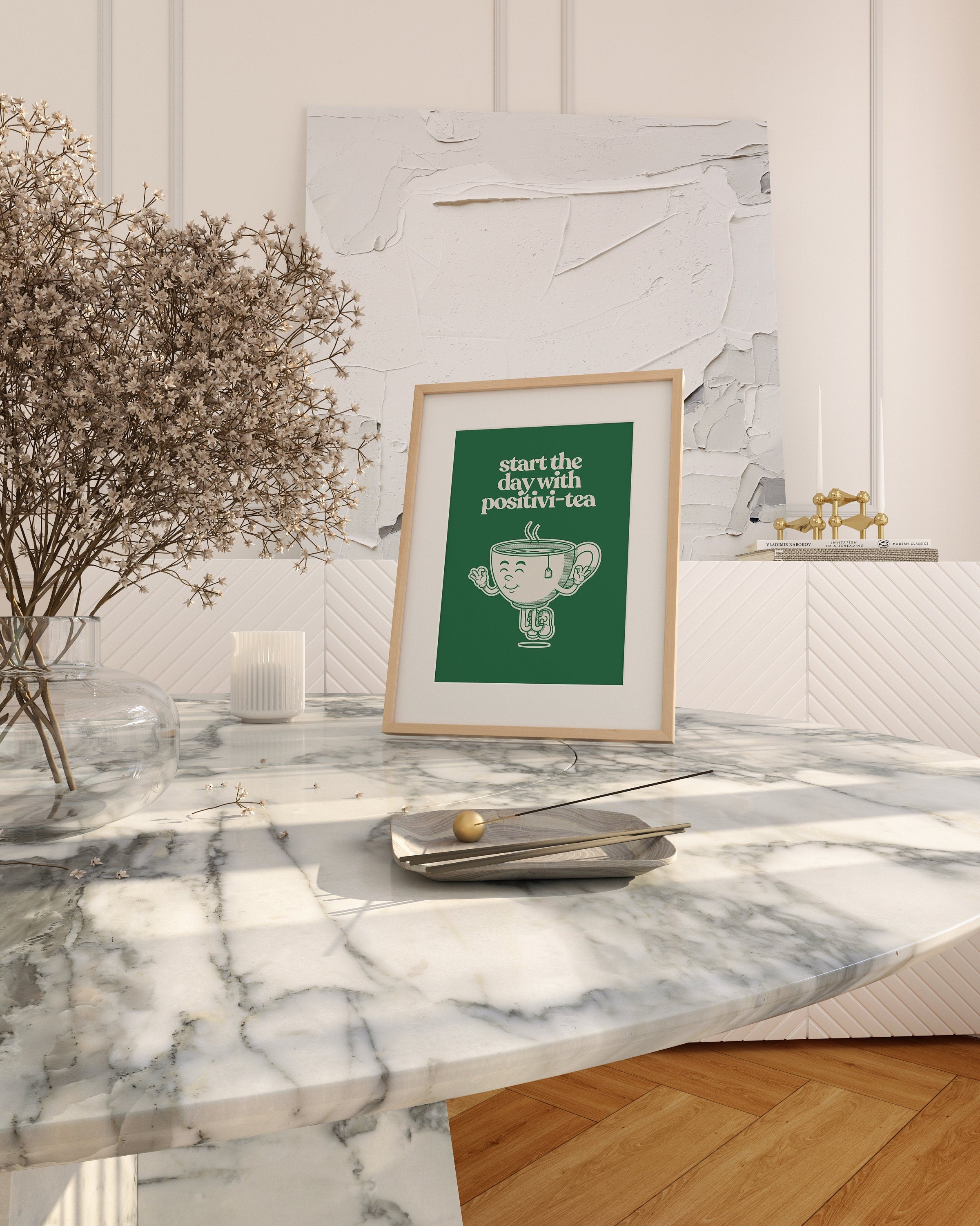 Start the Day with Positivi-tea Digital Art Print