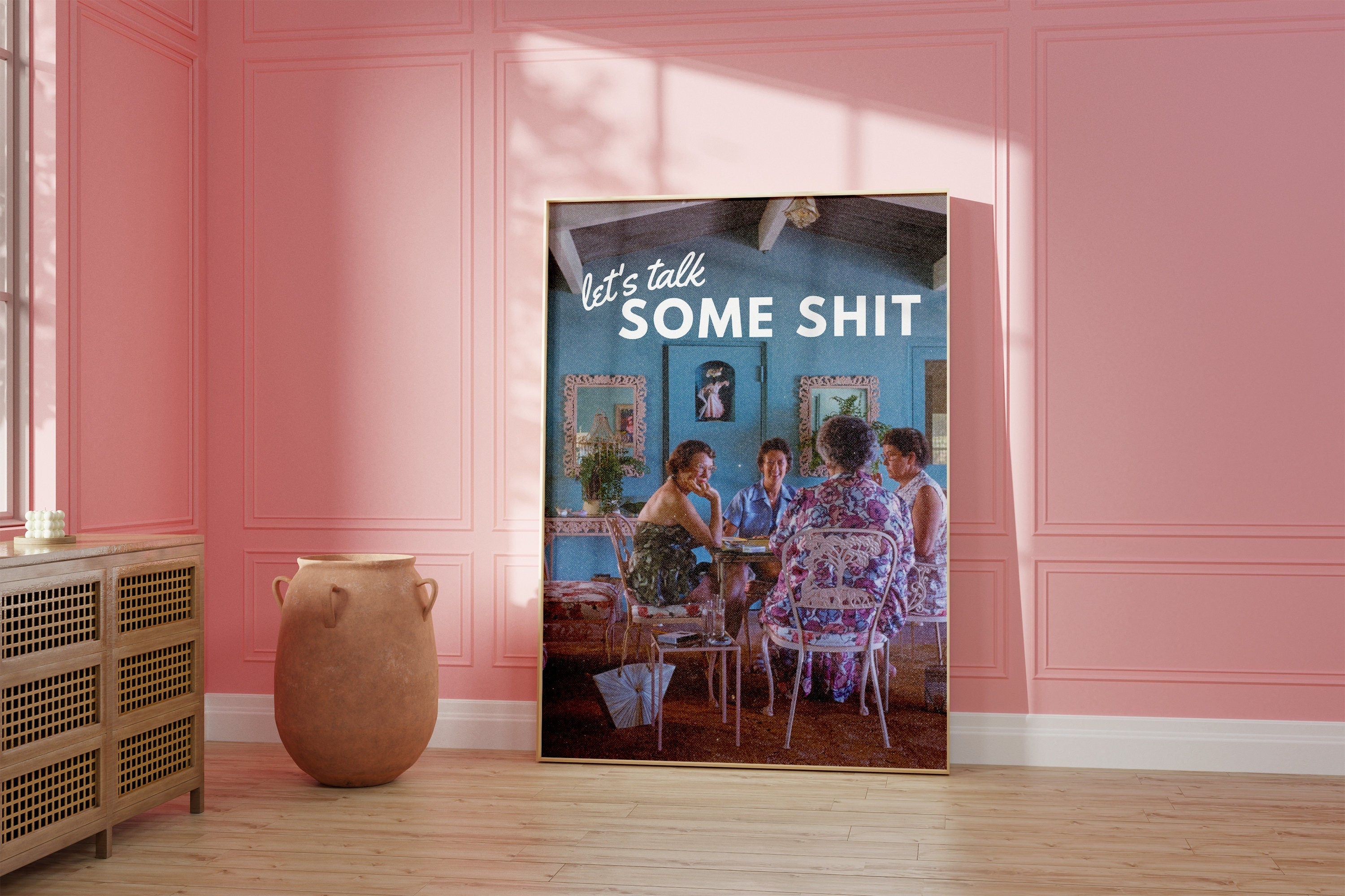 Let's Talk Some Shit Vertical Digital Art Print