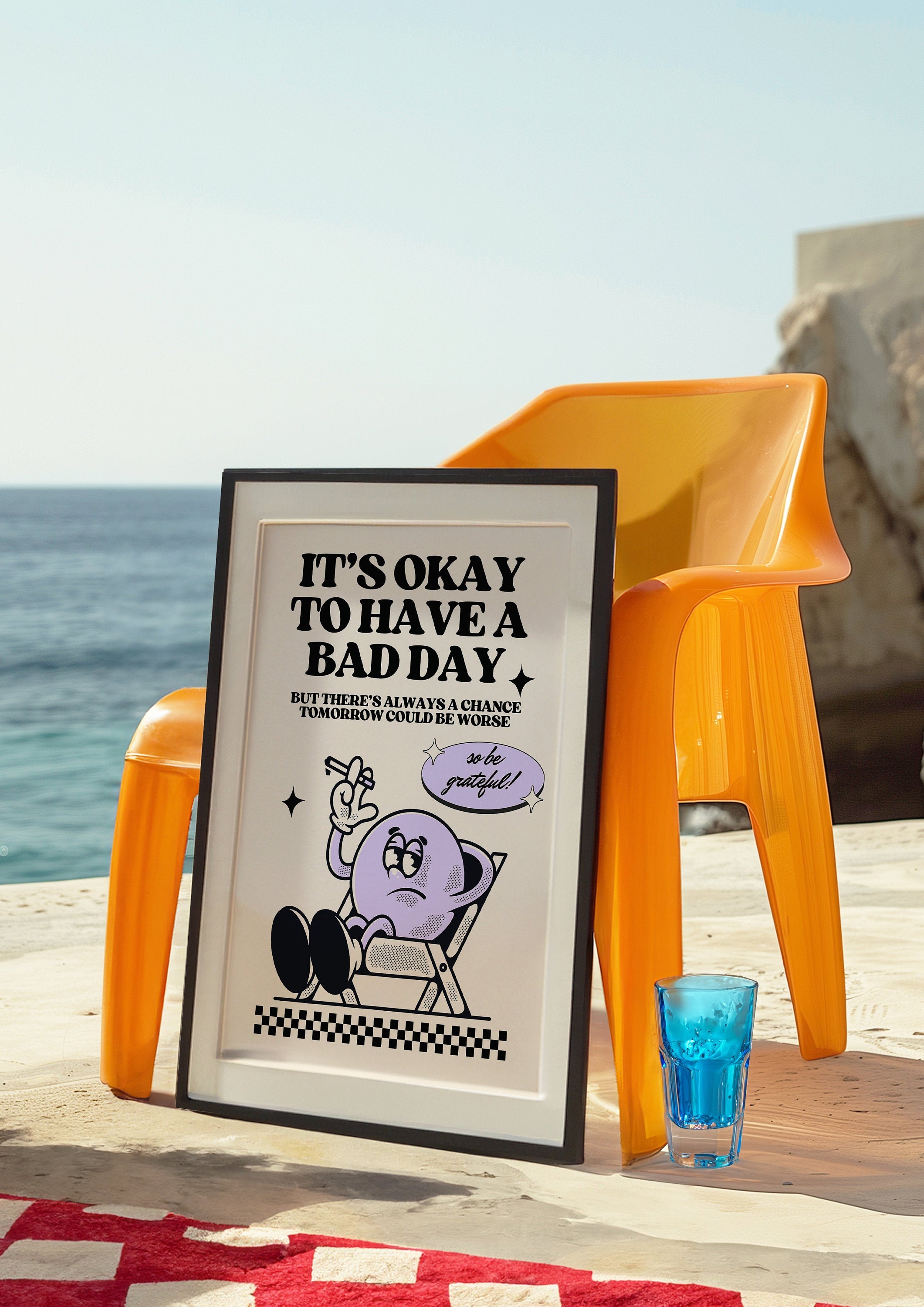 Printable Poster, Funny Decor, Bedroom Room Decor, Cartoon Poster, Inspiration Art, Purple Wall Art, Sassy Digital Print, Digital Art Print
