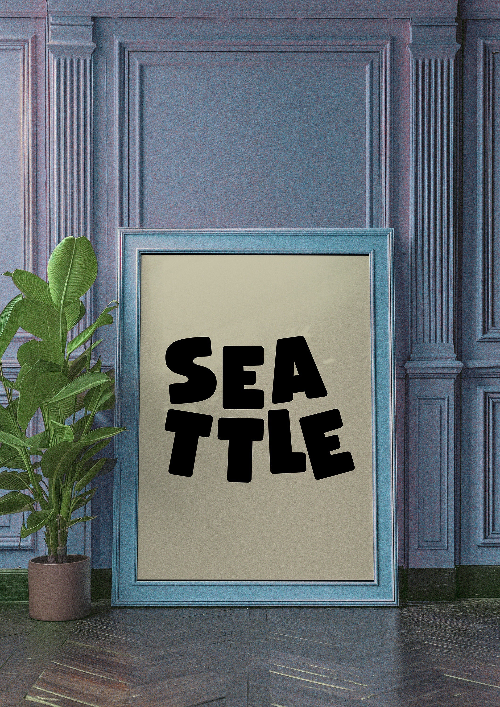 Seattle Art Print,Digital Art Download,Black Seattle Wall Art,Cute Trendy Art,Seattle Posters,Seattle Wall Poster,Beige Posters