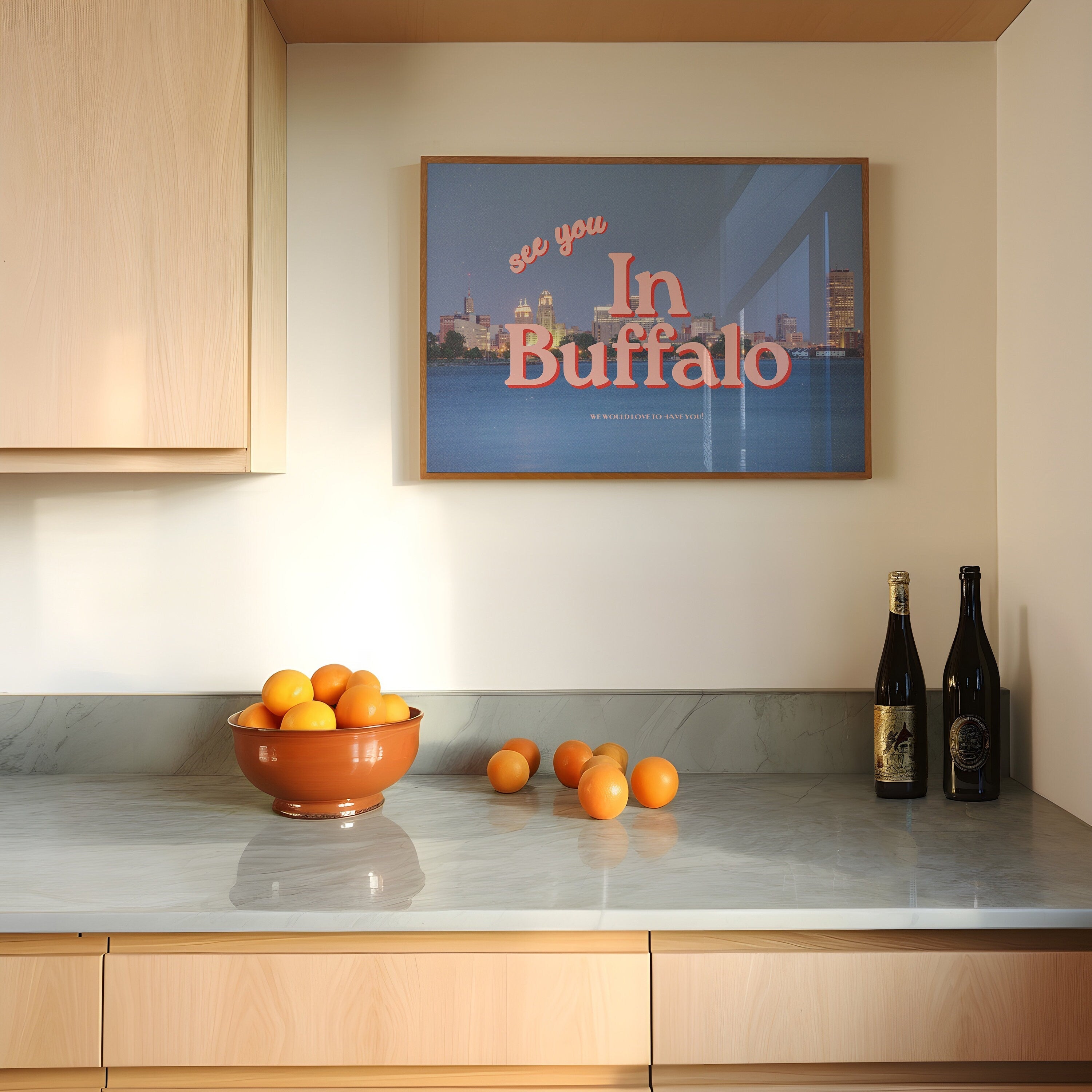 Grainy Retro Print, State Digital Prints,See you in Buffalo,Retro Photograph Prints,Retro City Art Print,Preppy Art, Buffalo NY Art poster