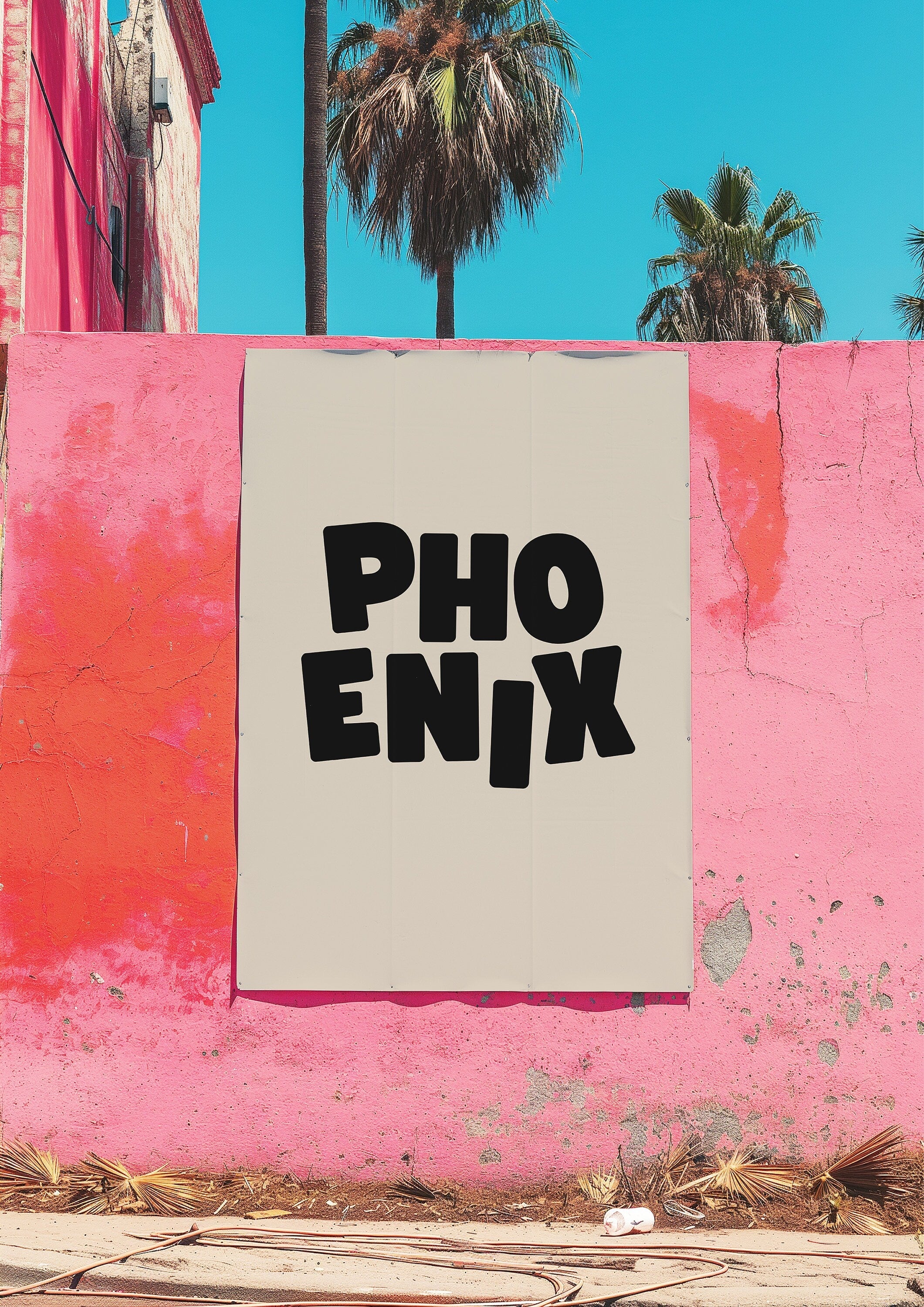 Phoenix Minimal Digital Art Print