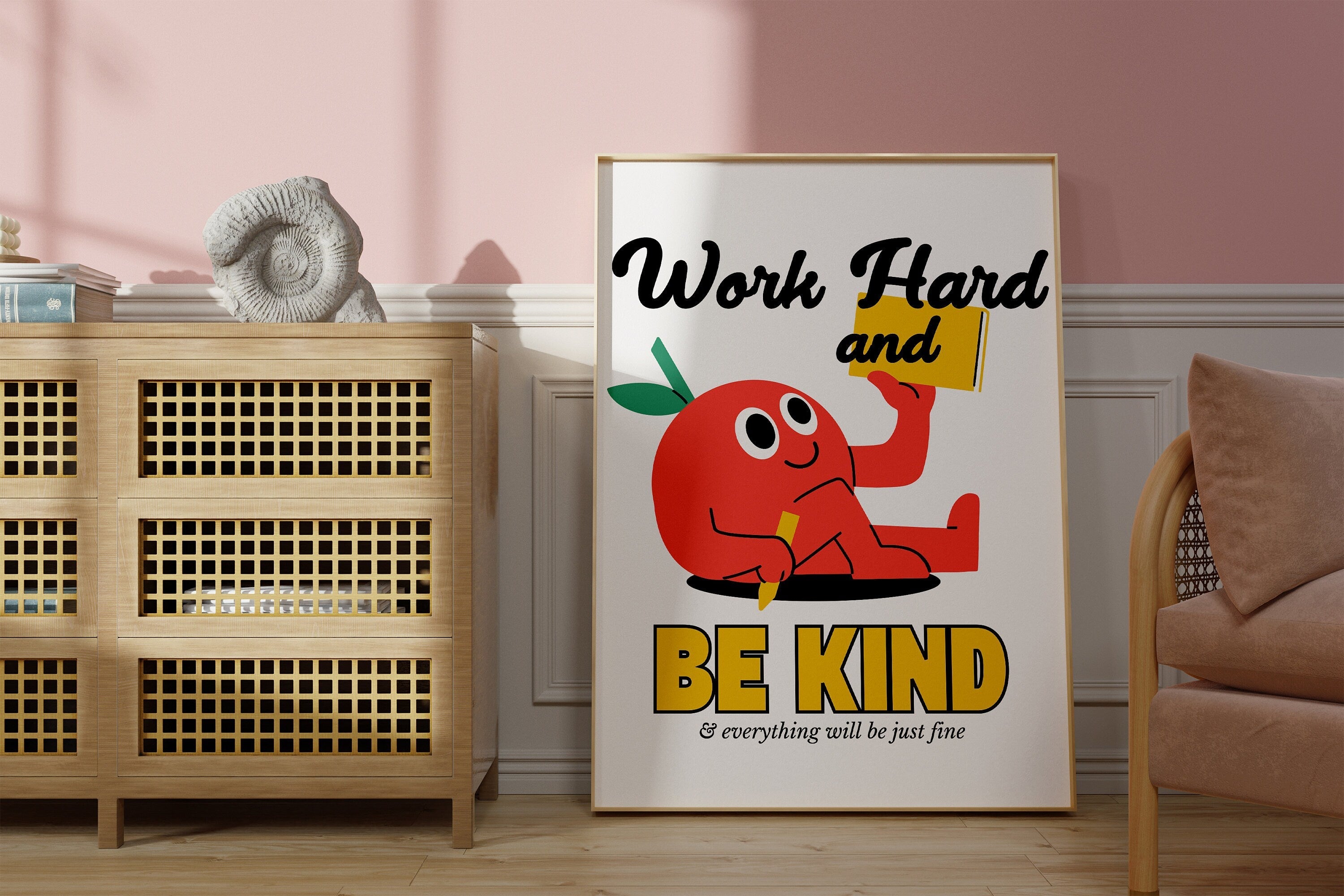 Work Hard and Be Kind Digital Art Print