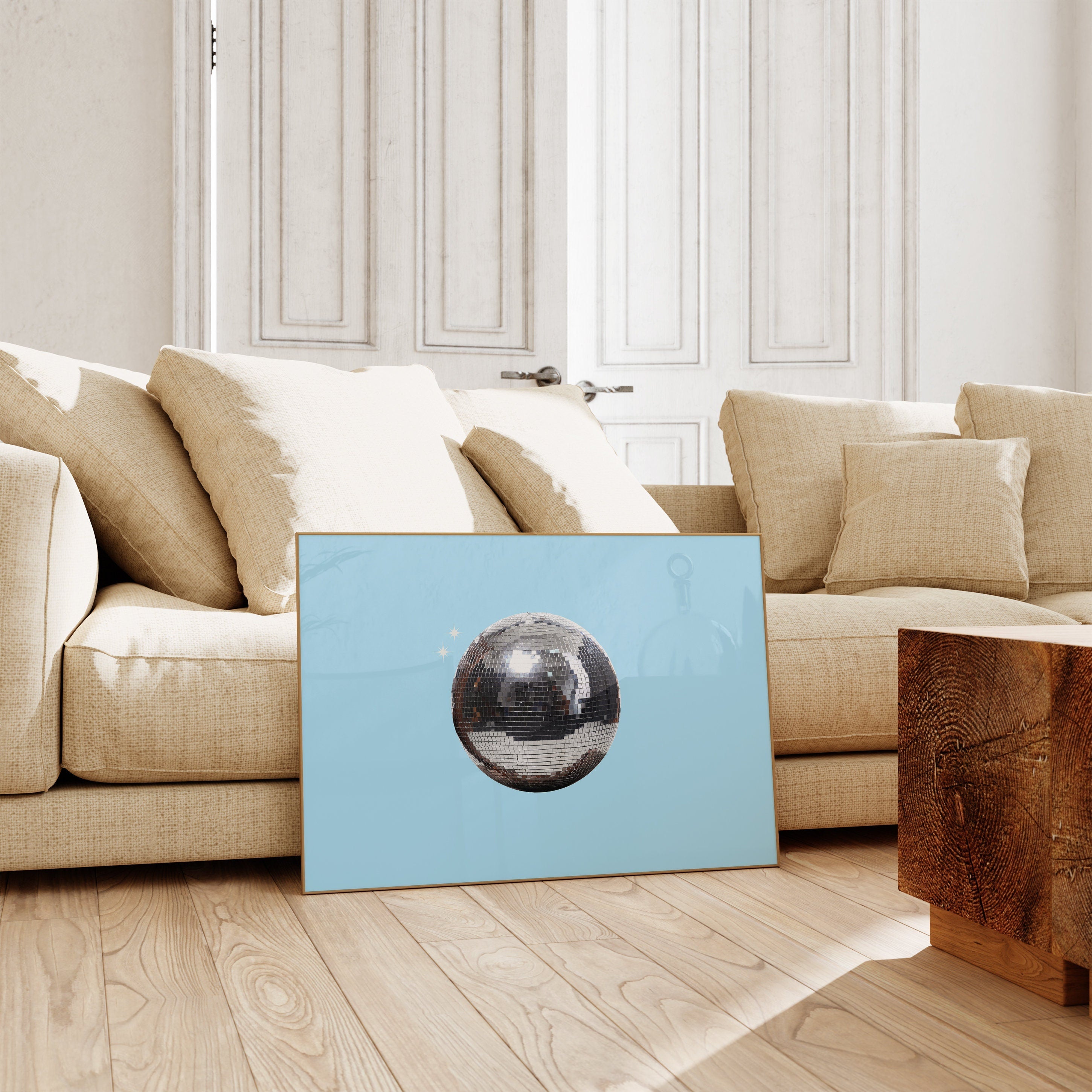 Disco Blue Digital Art Print