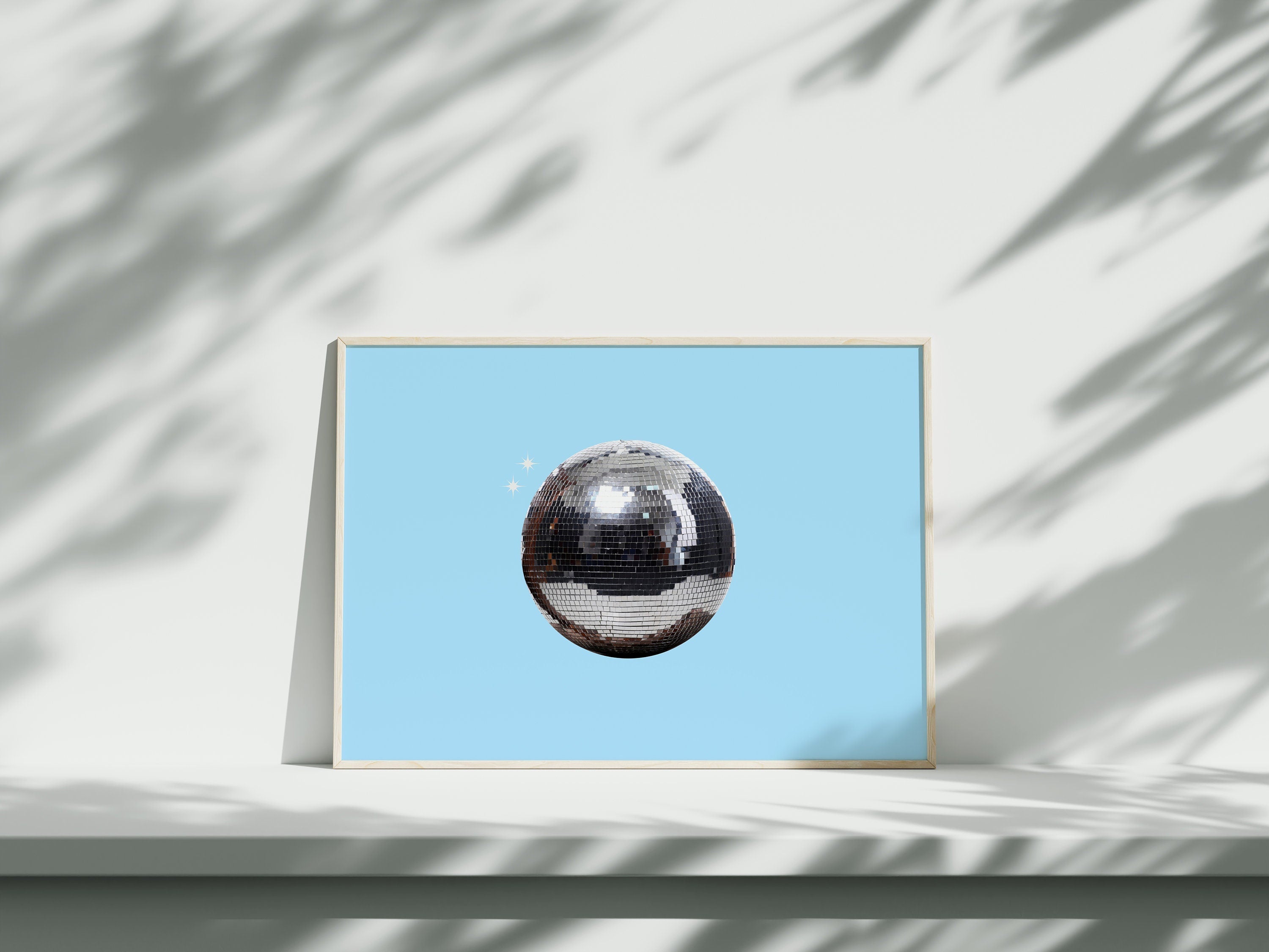 Disco Blue Digital Art Print