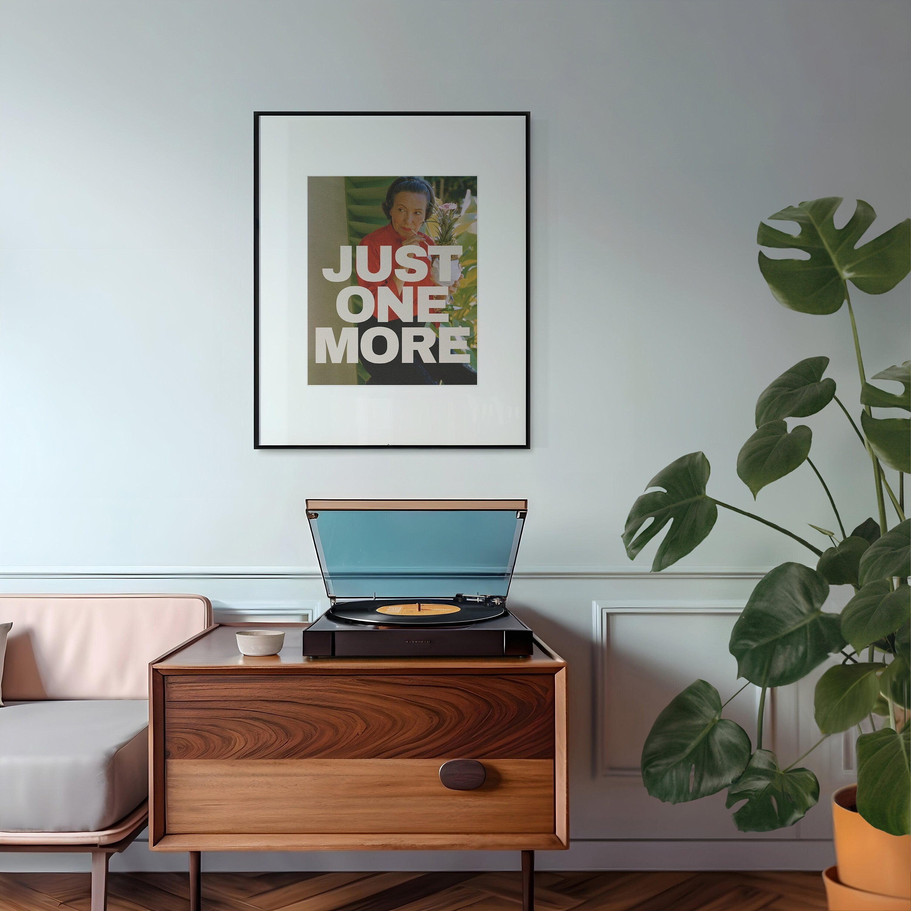 Just One More Print, Bar Print, Retro Photo Art Print, Kitchen Decor, Apartment Decor, Bar Cart Art, Summer Art Print, Vintage Photo Decor