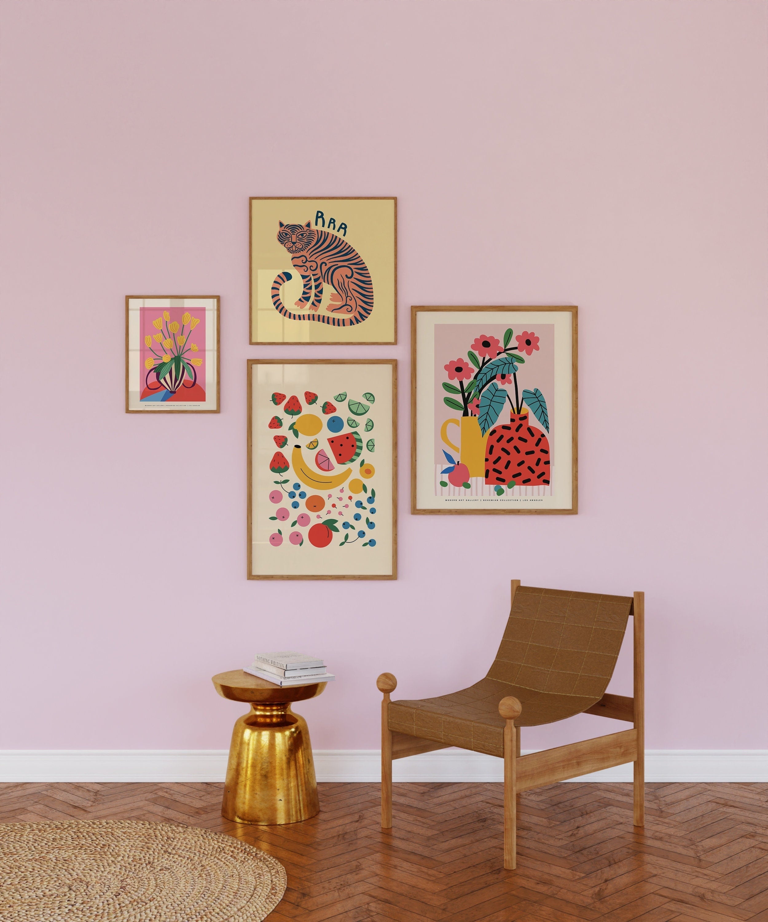 Gallery Wall Set of Four Digital Art Prints