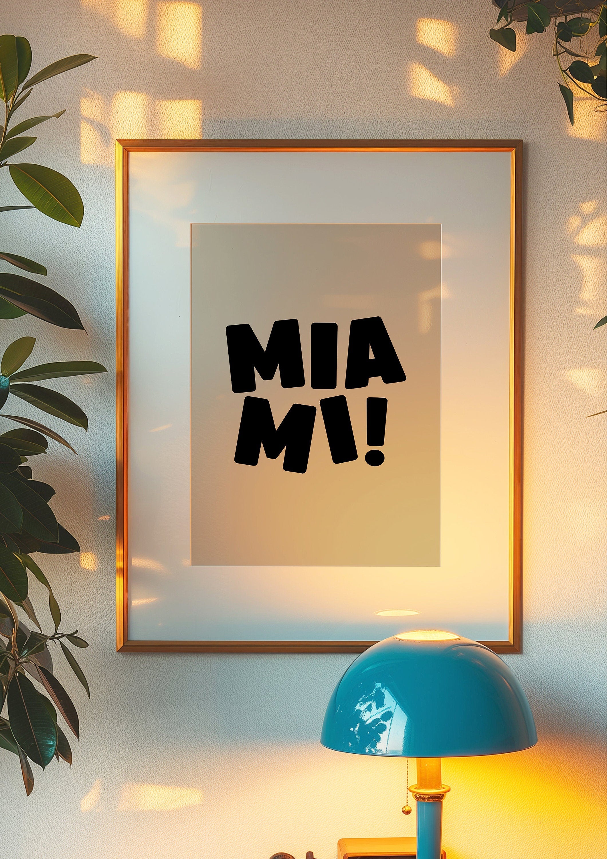 Miami Art Print, Digital Art Download, Black Miami Wall Art, Cute Trendy Art, Miami Posters, Miami Wall Poster, Beige Posters