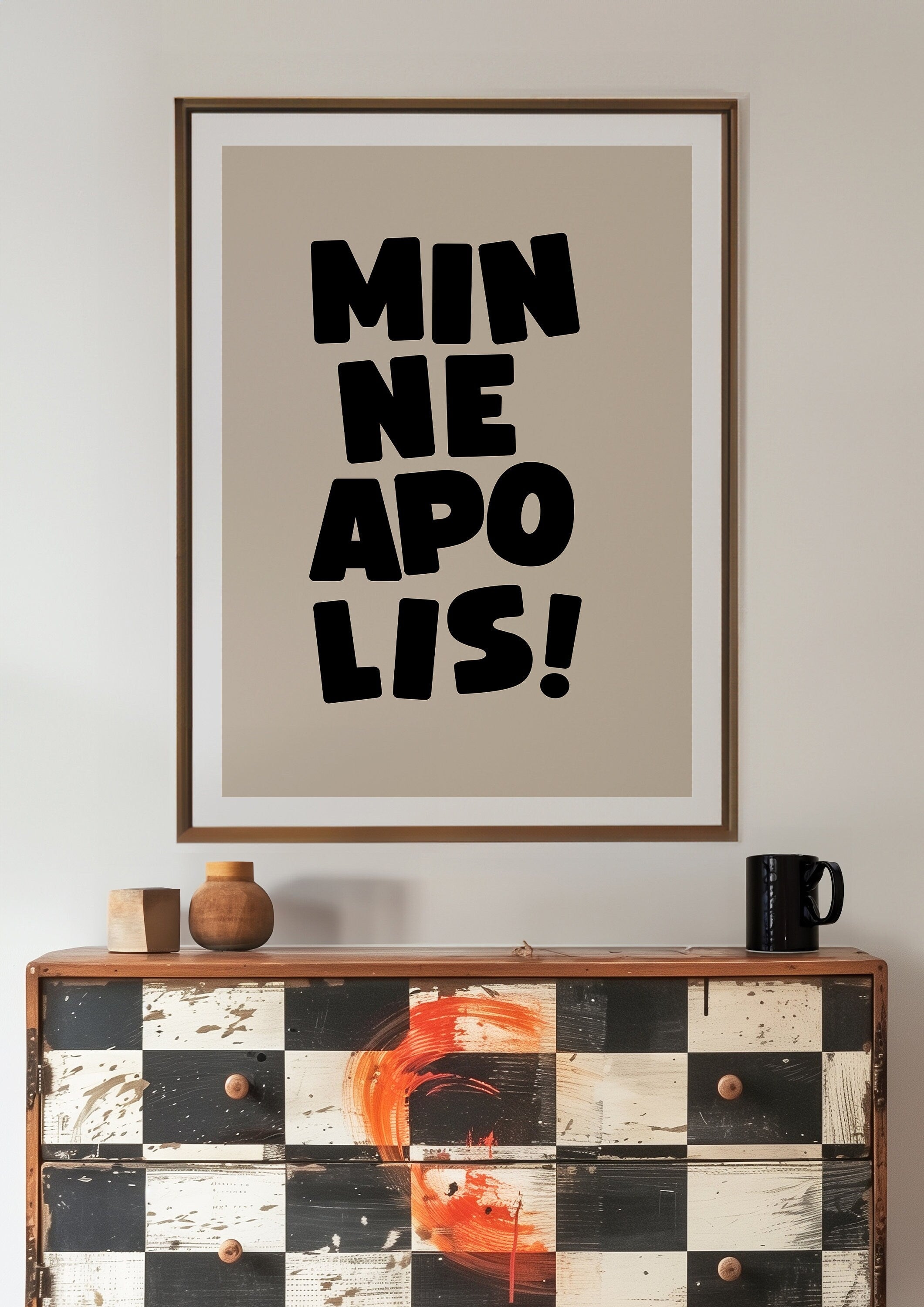 Minneapolis Art Print,Digital Art Download,Black Minneapolis Wall Art,Cute Trendy Art,Minneapolis Posters,Minneapolis Poster,Beige Posters