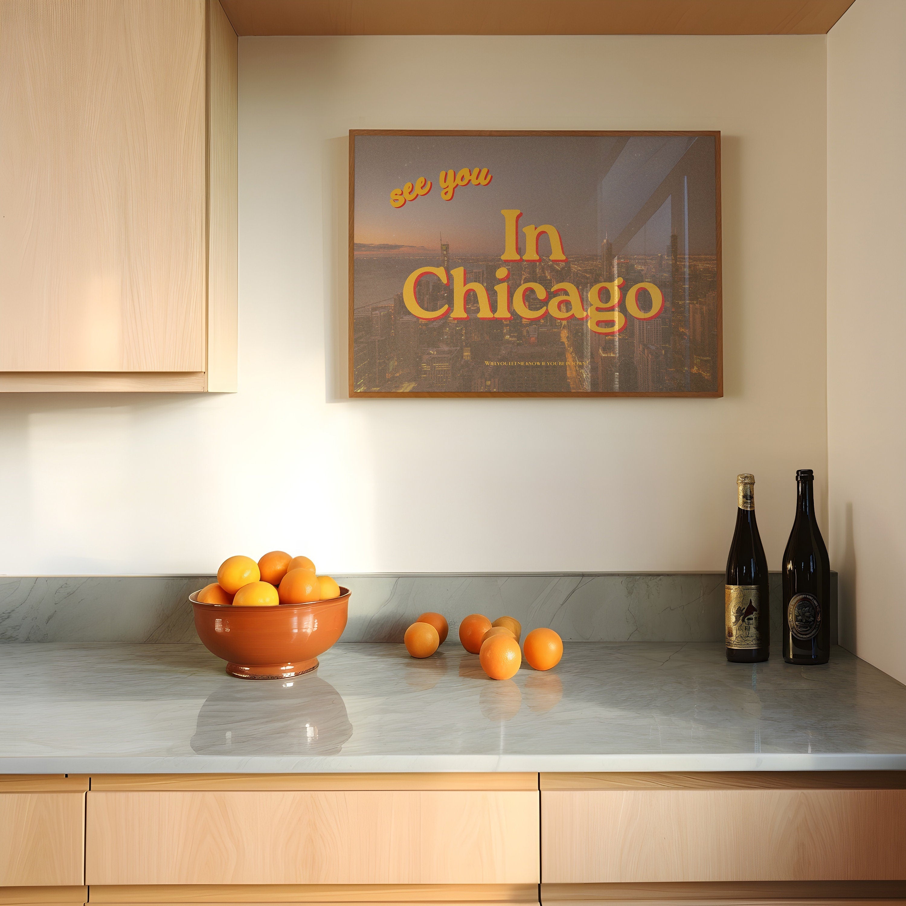 Chicago Art Print, Digital Art Download, See you in Chicago, Retro Photo Prints, Vintage Chicago Art, Chicago Art, Chicago Trendy Art