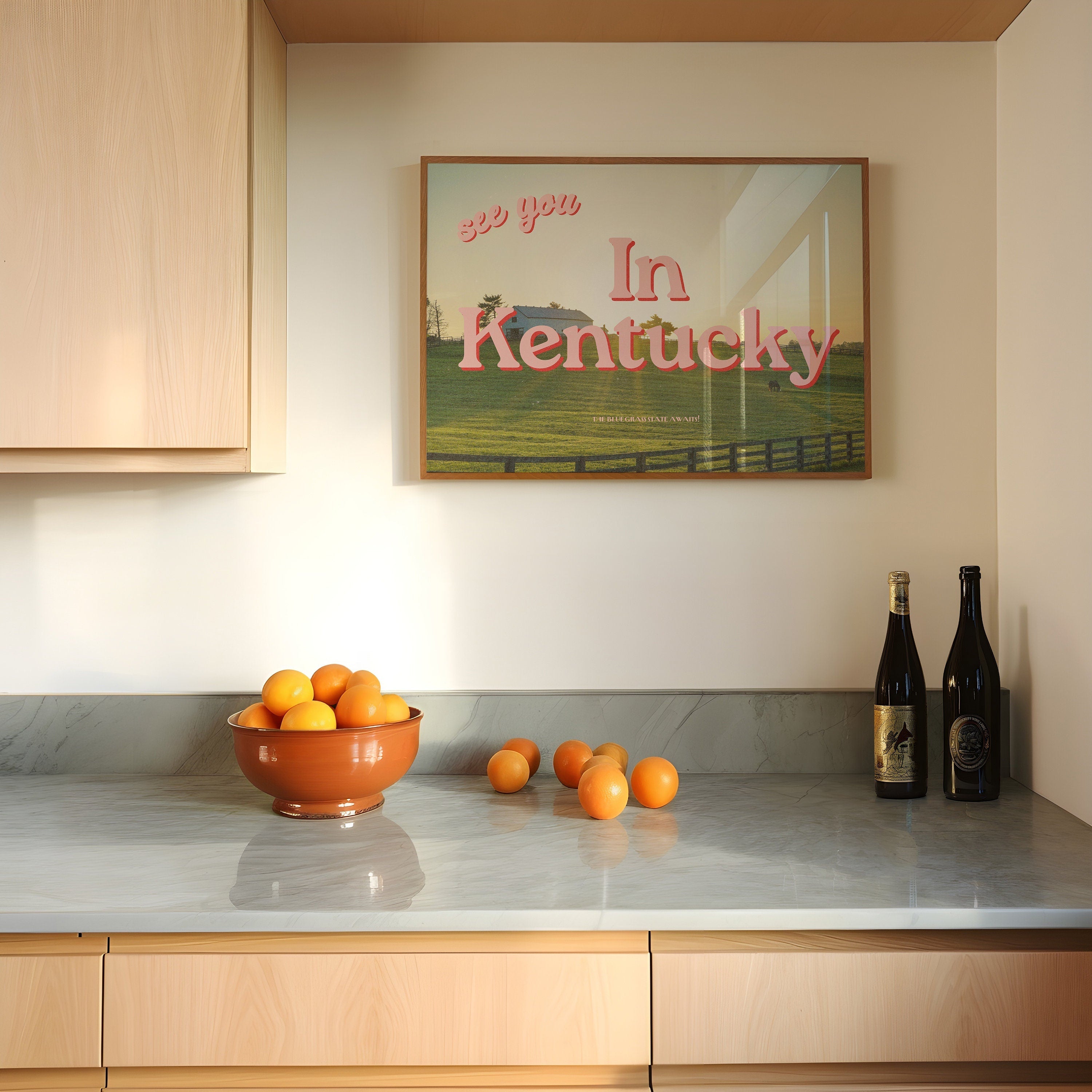Grainy Retro Print, State Digital Prints,See you in Kentucky,Retro Photograph Prints,Retro City Art Print,Preppy Art, Kentucky Art poster
