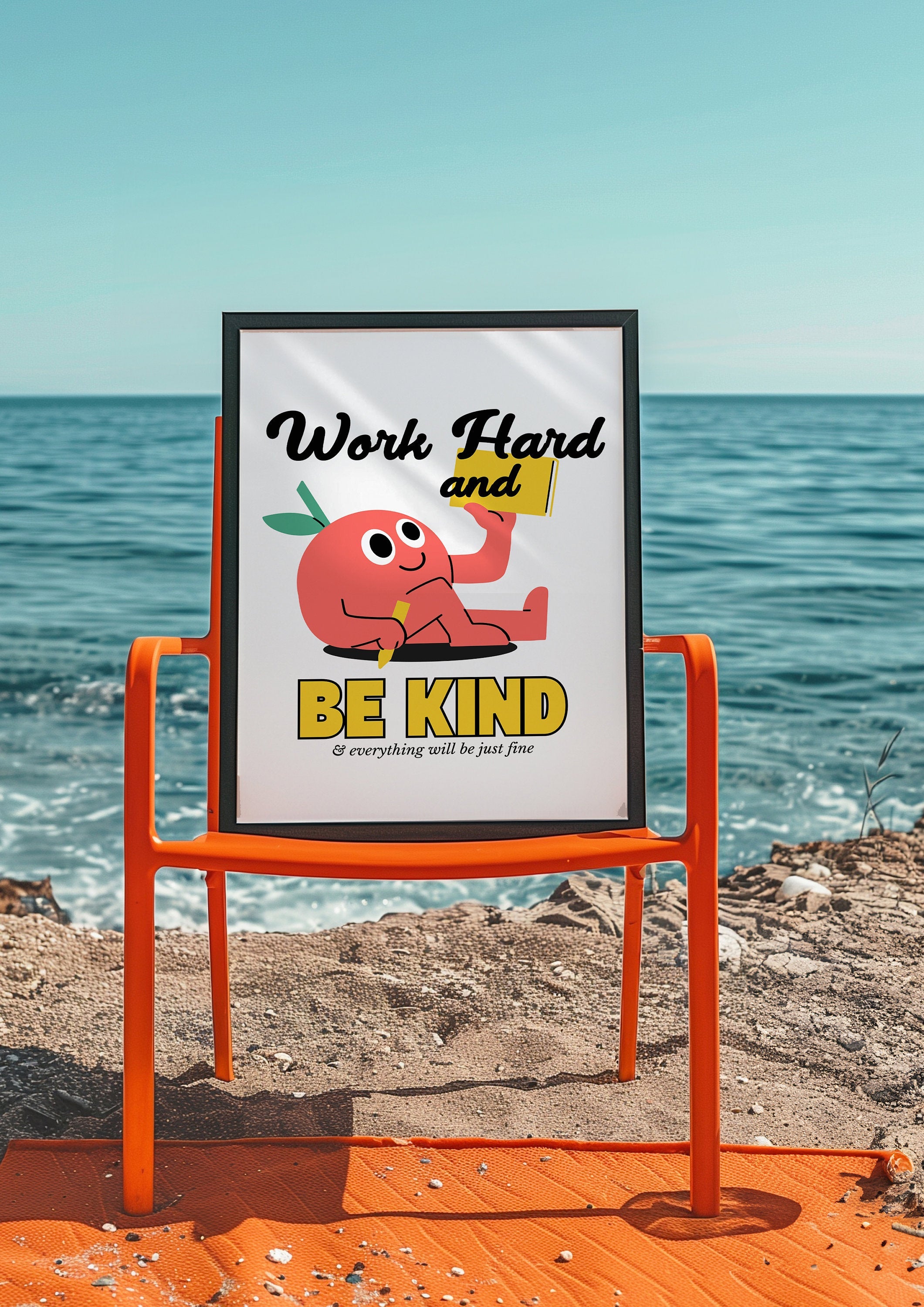 Work Hard and Be Kind Digital Art Print