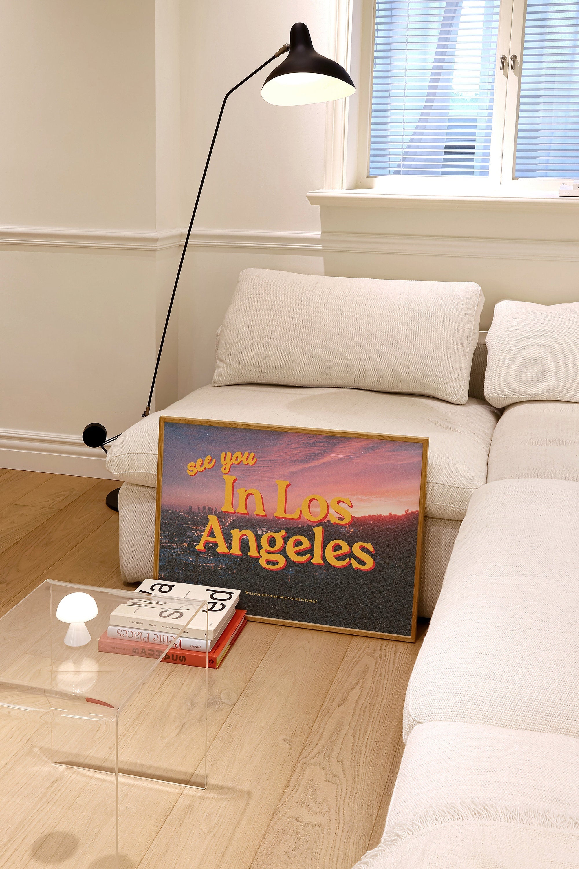 See you In Los Angeles Retro Photography Horizontal Digital Art Print