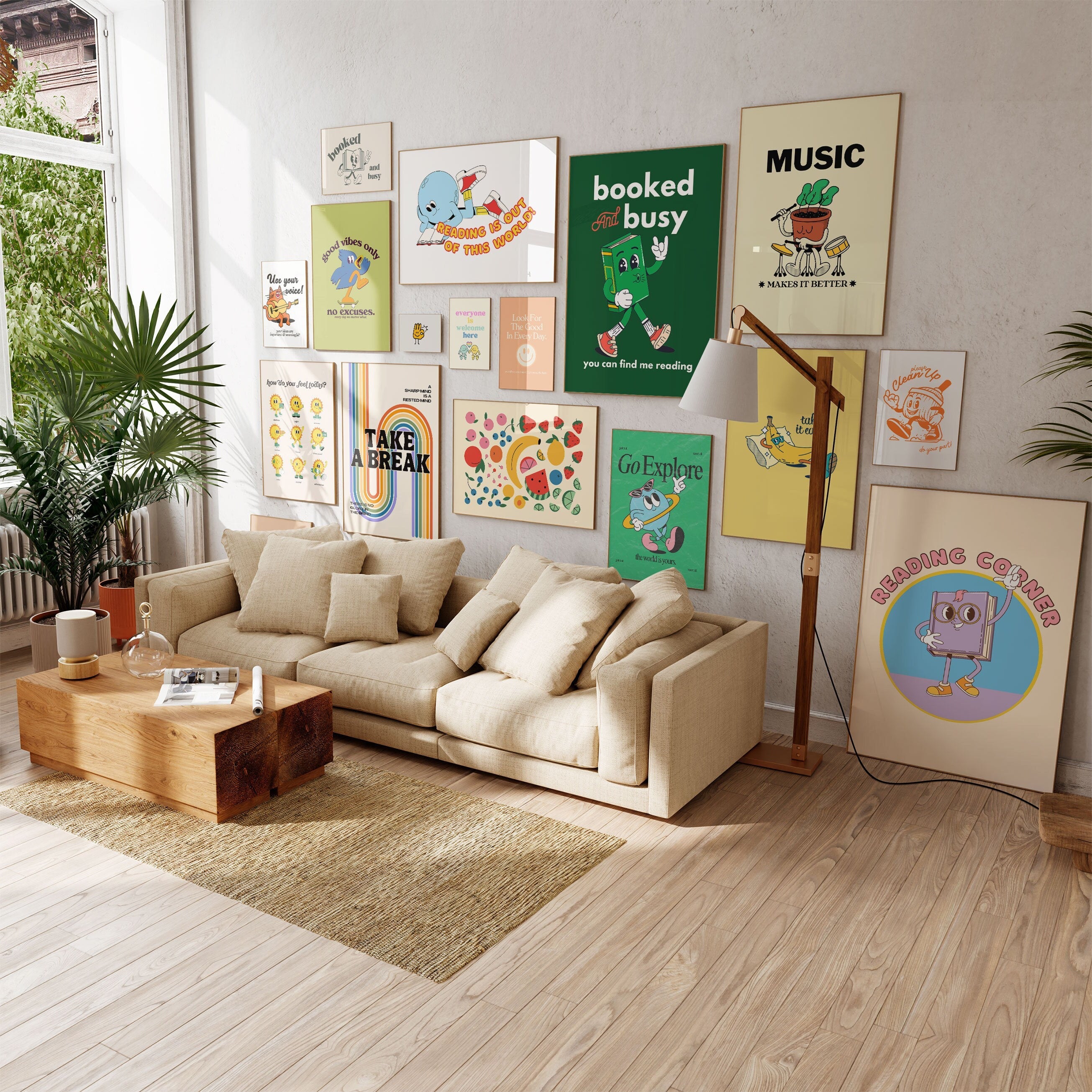 Set of 17 Kids and Classroom Digital Art Prints