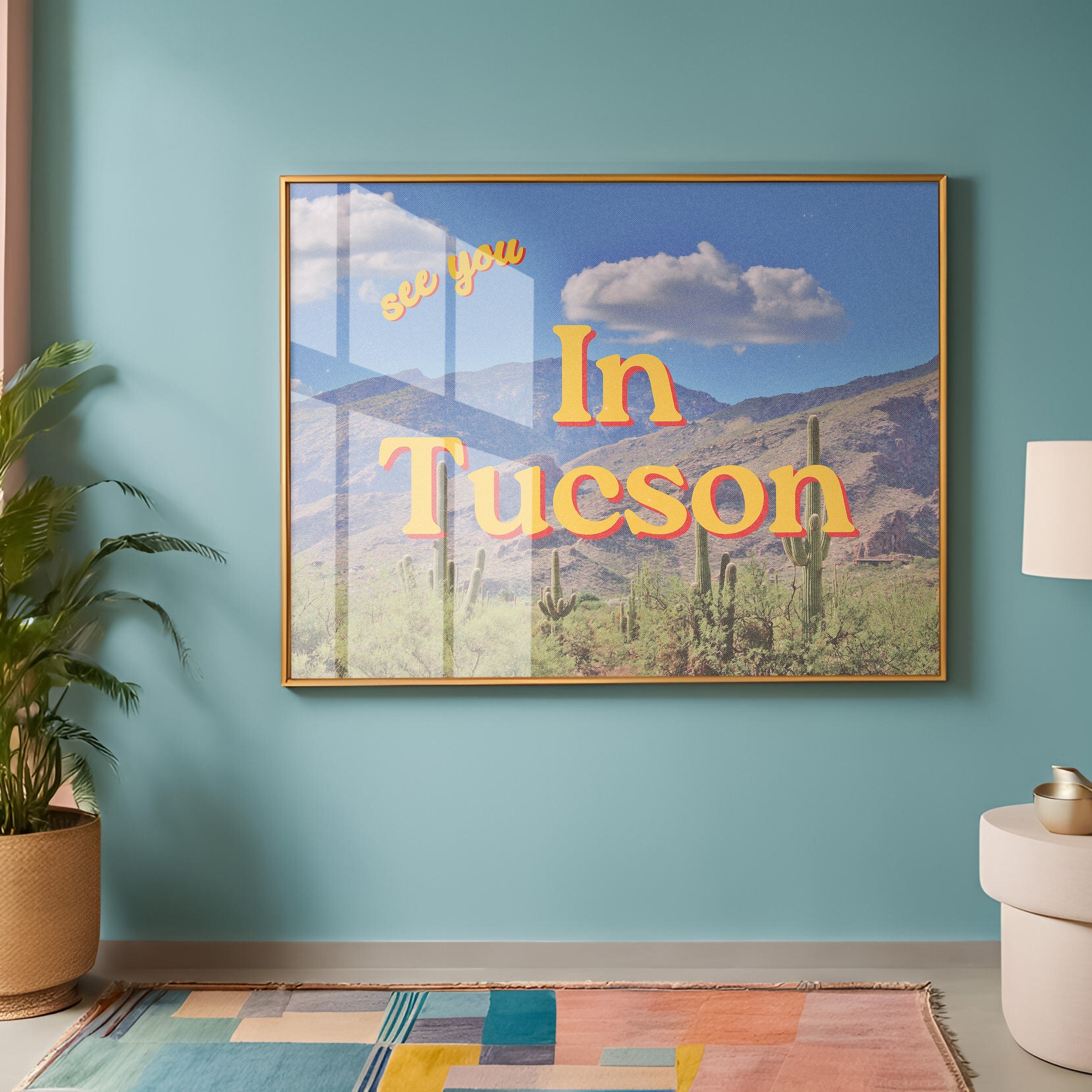 Grainy Retro Print,College Apartment Art,See you in Tucson, University of AZ art, UofA Photo Art, Arizona Art print, UofA posters