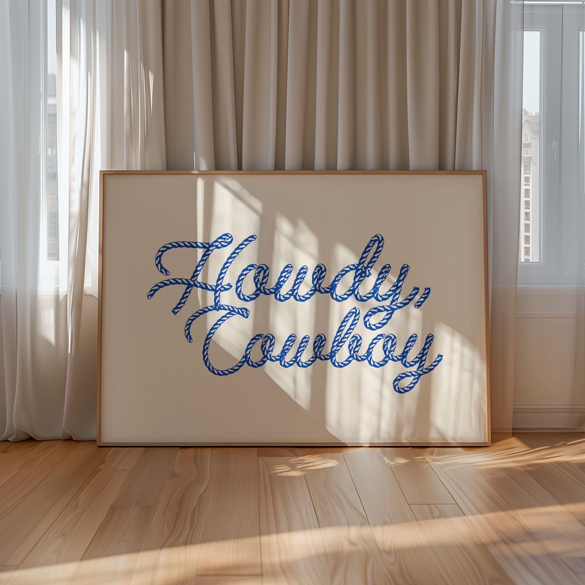 Howdy Poster Western Wall Art Minimalist Print Southern Home Decor Wild West Print Pink Howdy Art Digital Download 1 Print
