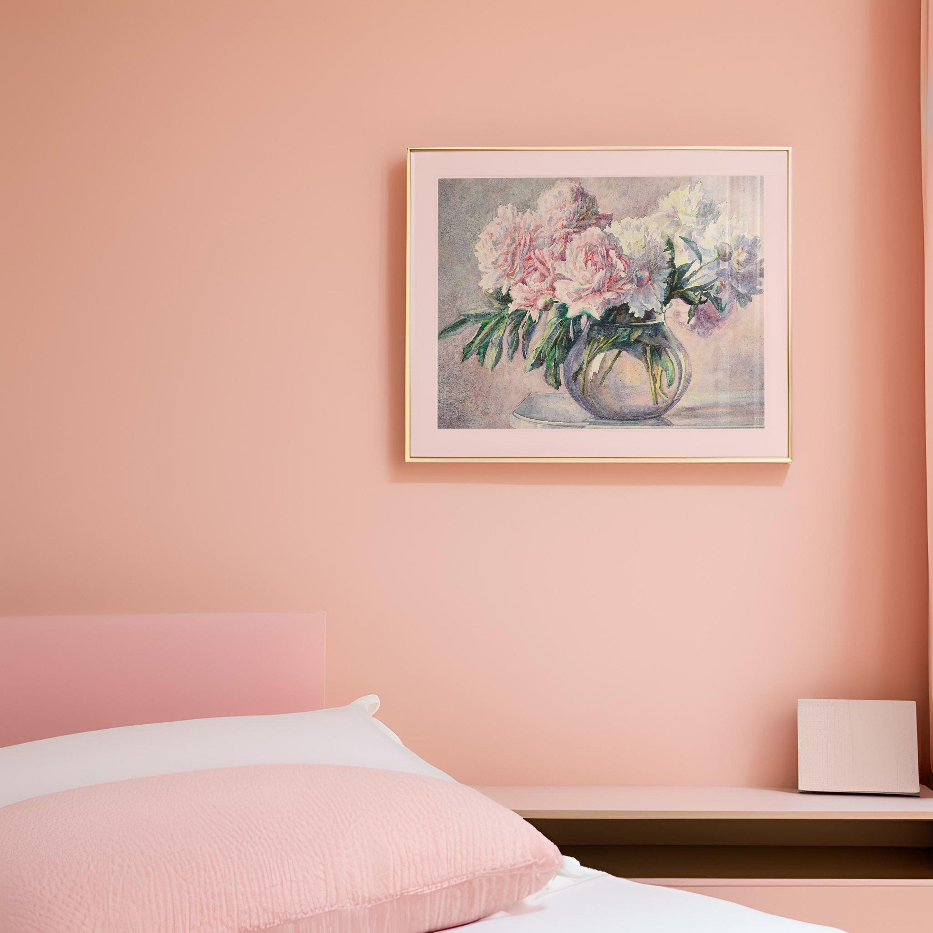 Classic Painting, Classic Art Print, Multi Color Floral Painting, Pink Painting Wall Art, Pink floral Prints, Digital Download