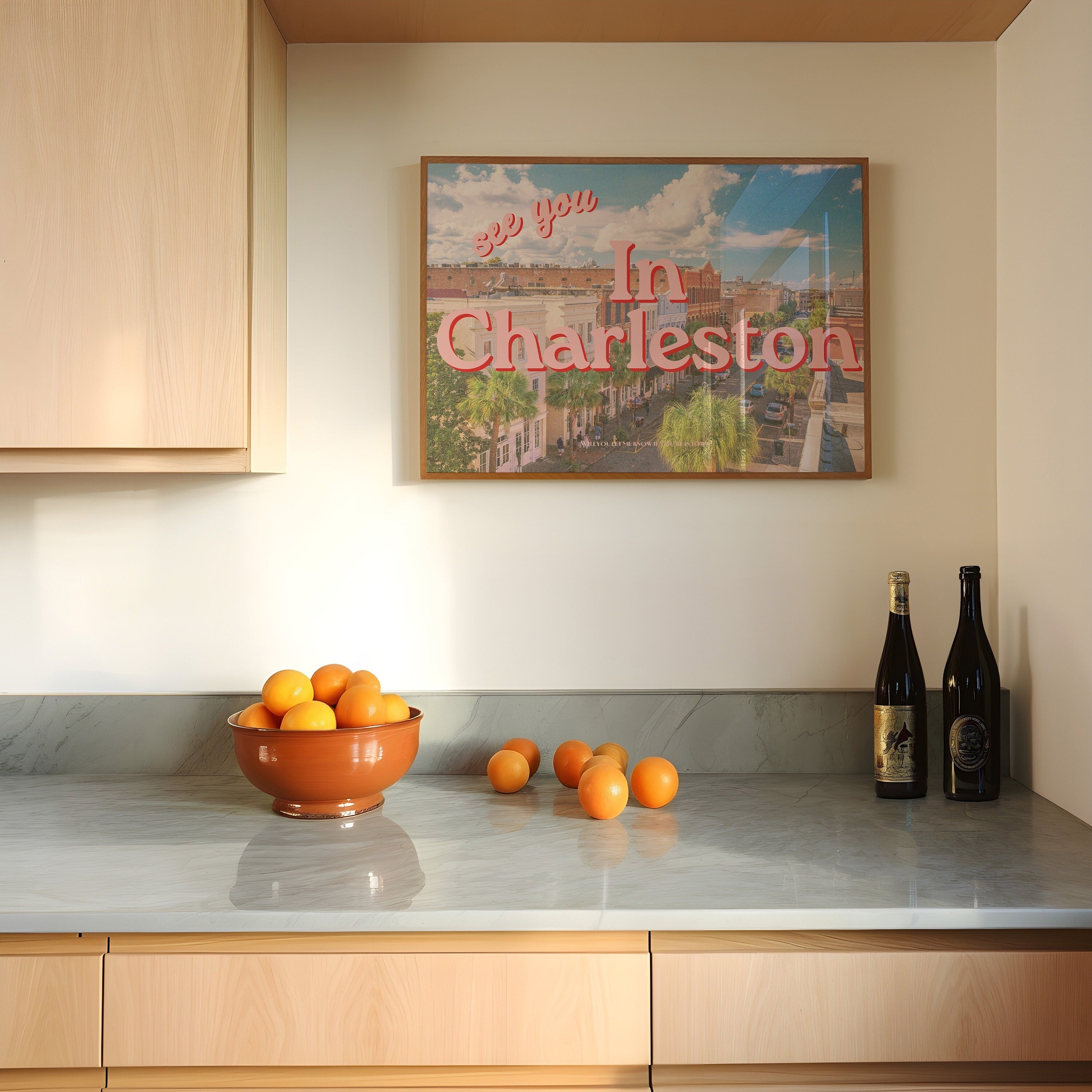 Digital Art Prints, See you in Charleston, Retro Charleston Prints, Charleston Poster, Preppy Art, Chuck Town Poster, Charleston Trip Art
