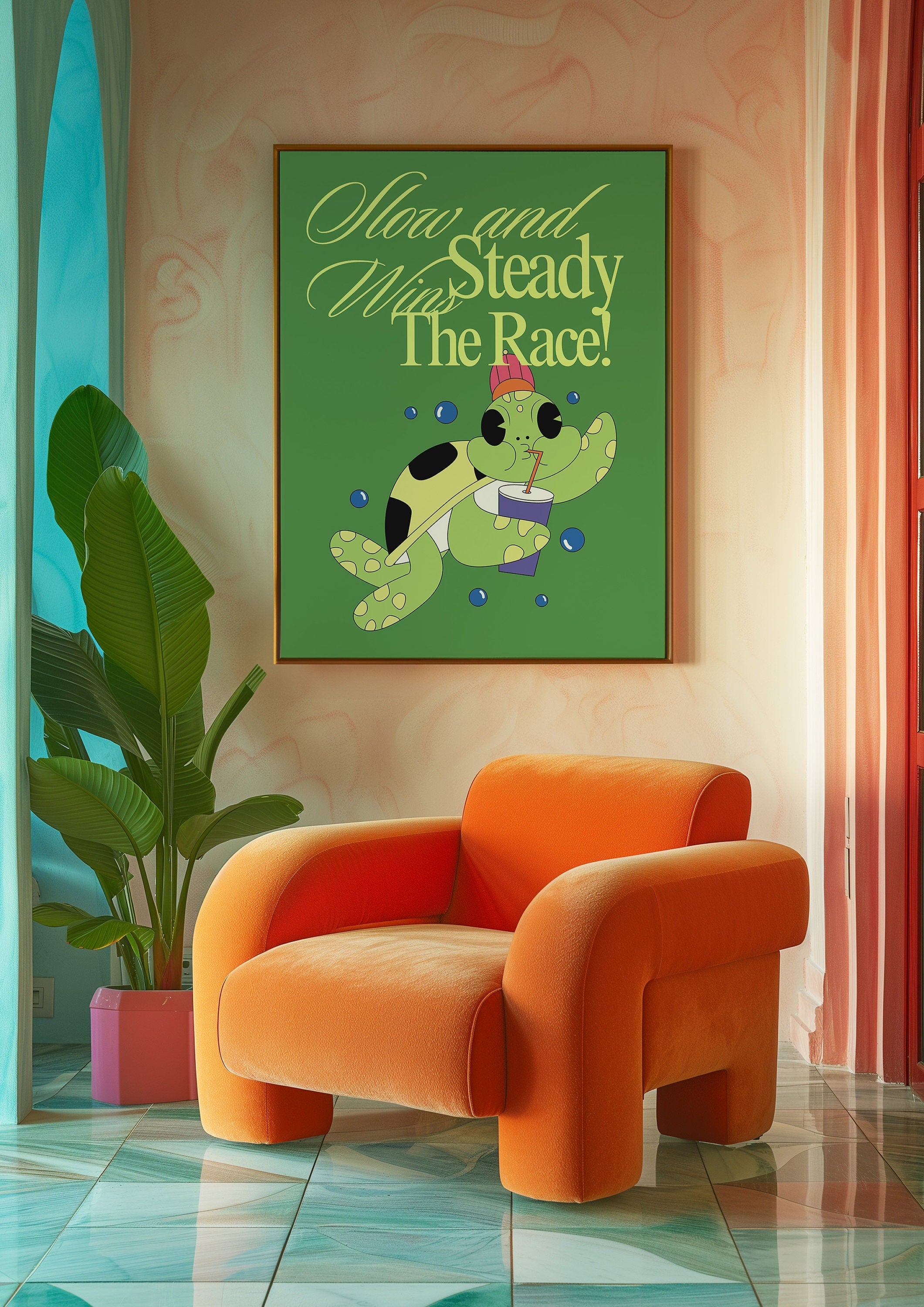Slow and Steady Wins the Race Digital Art Print