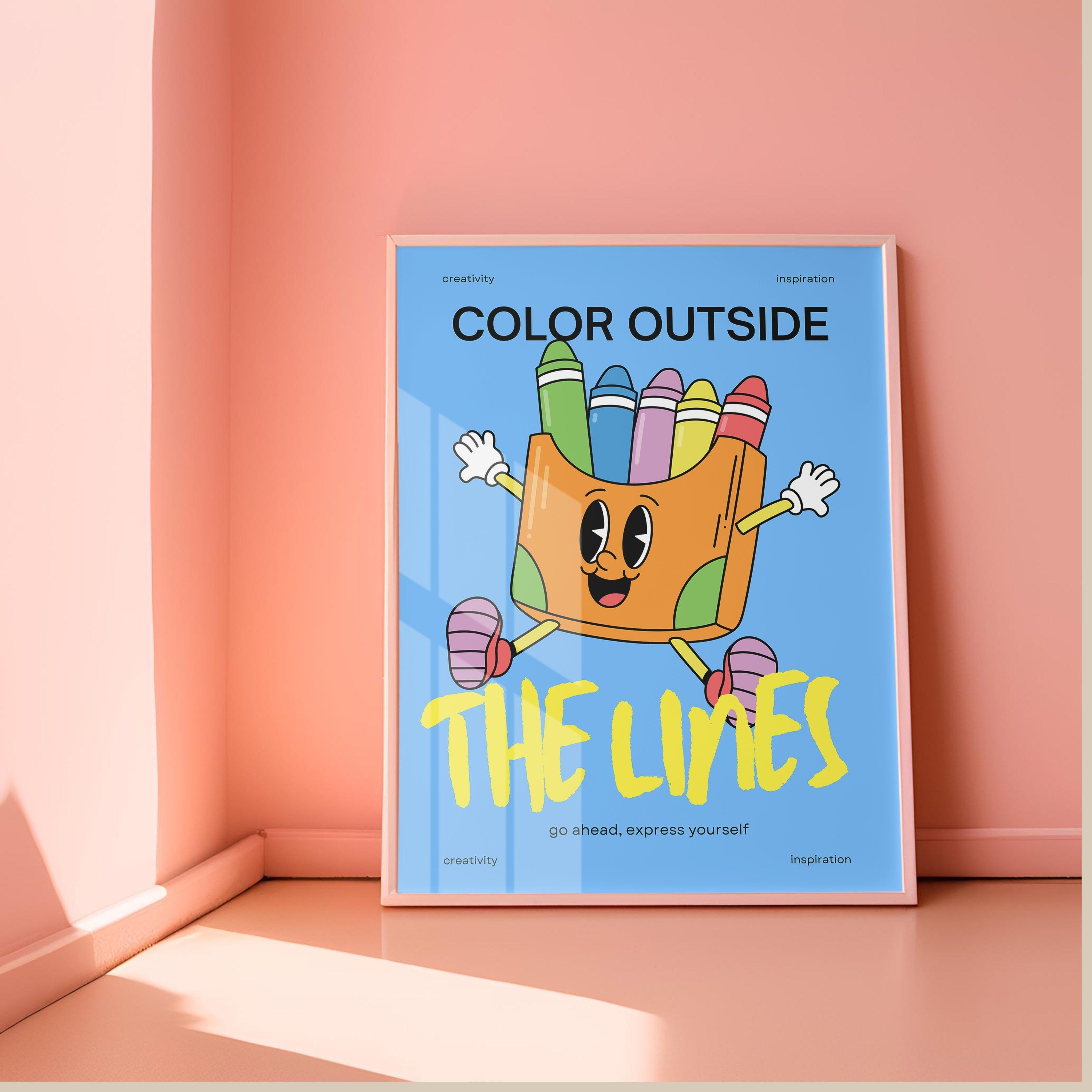 Color Outside the Lines Digital Art Print