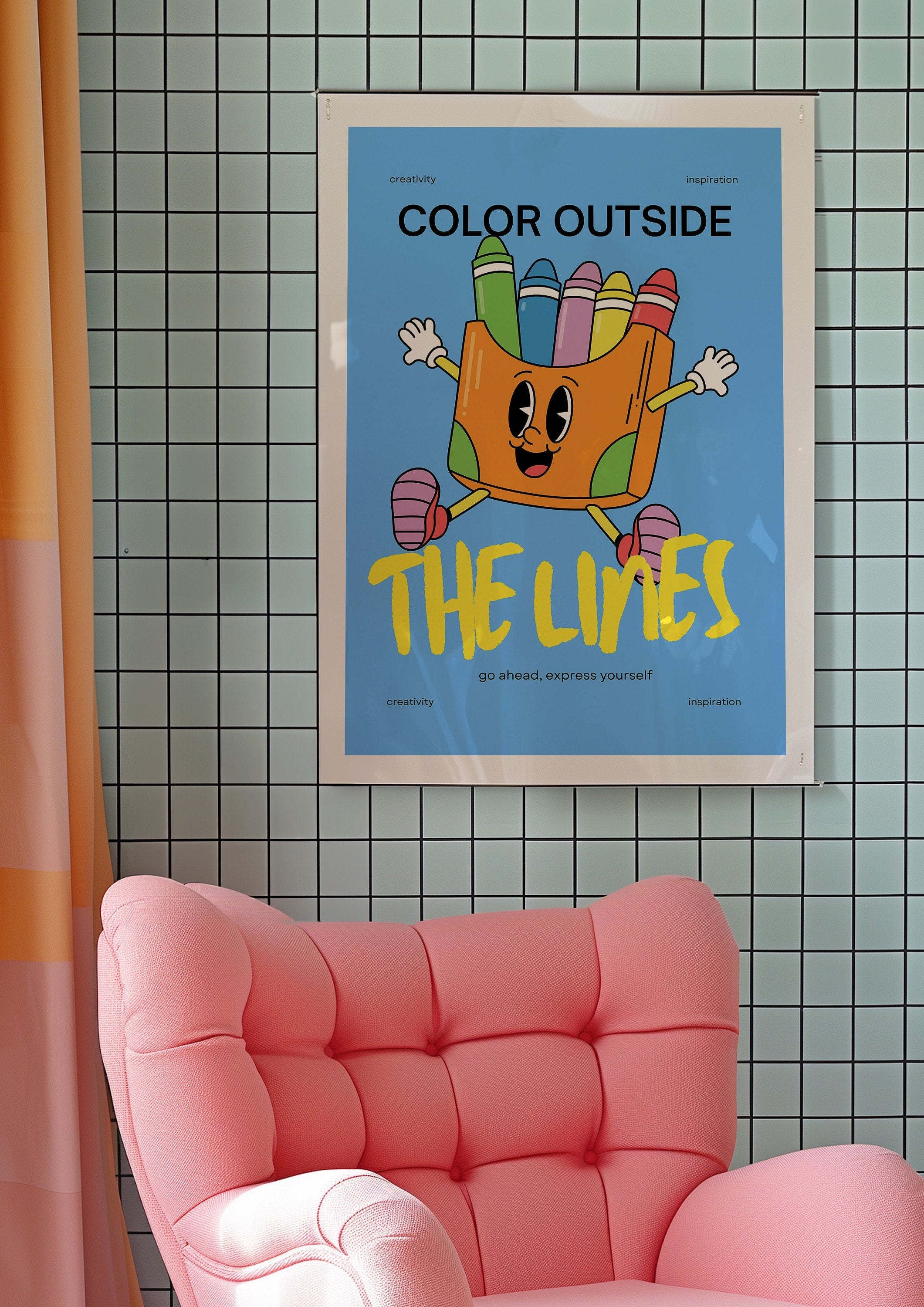 Color Outside the Lines Digital Art Print