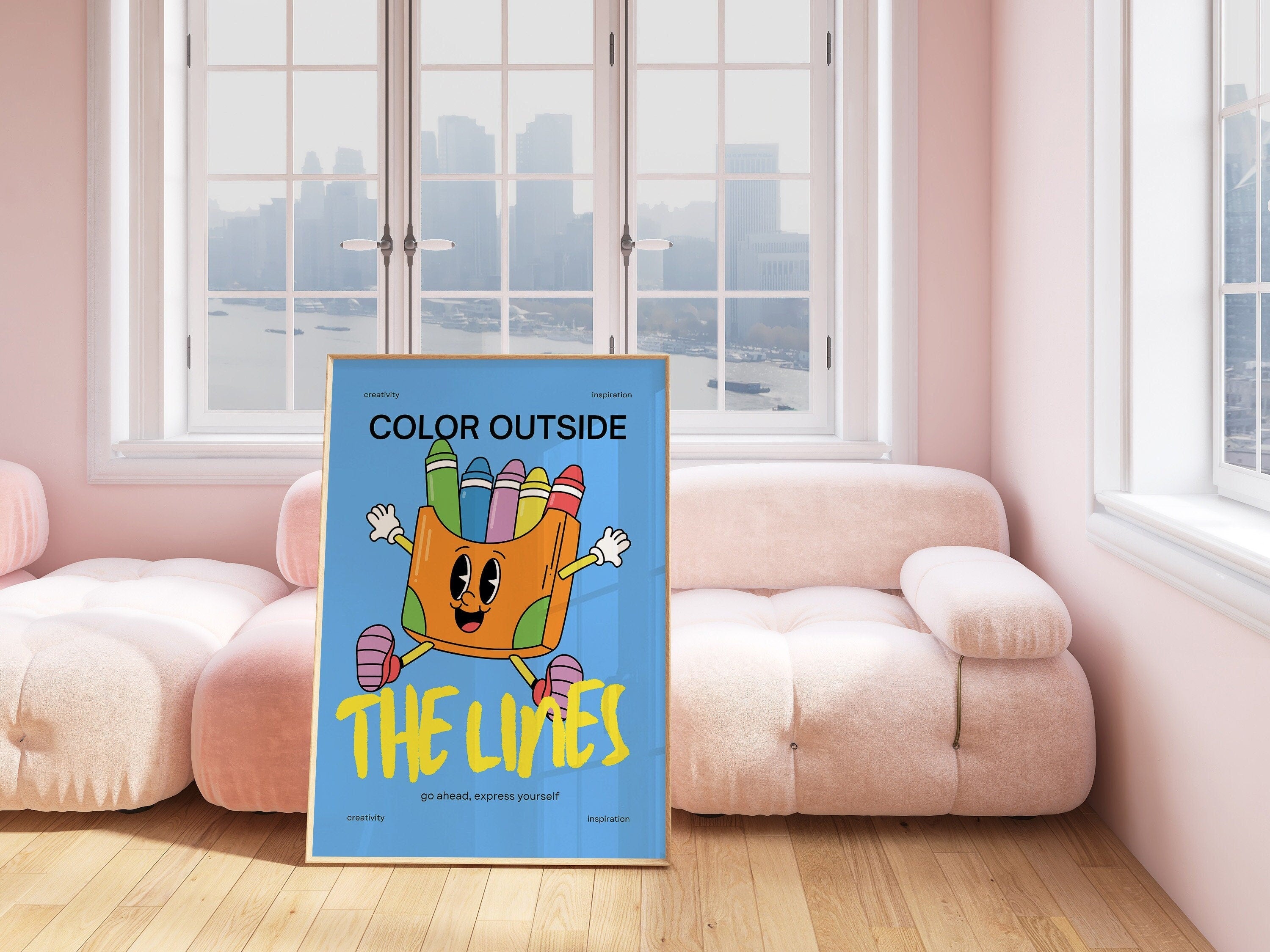 Color Outside the Lines Digital Art Print
