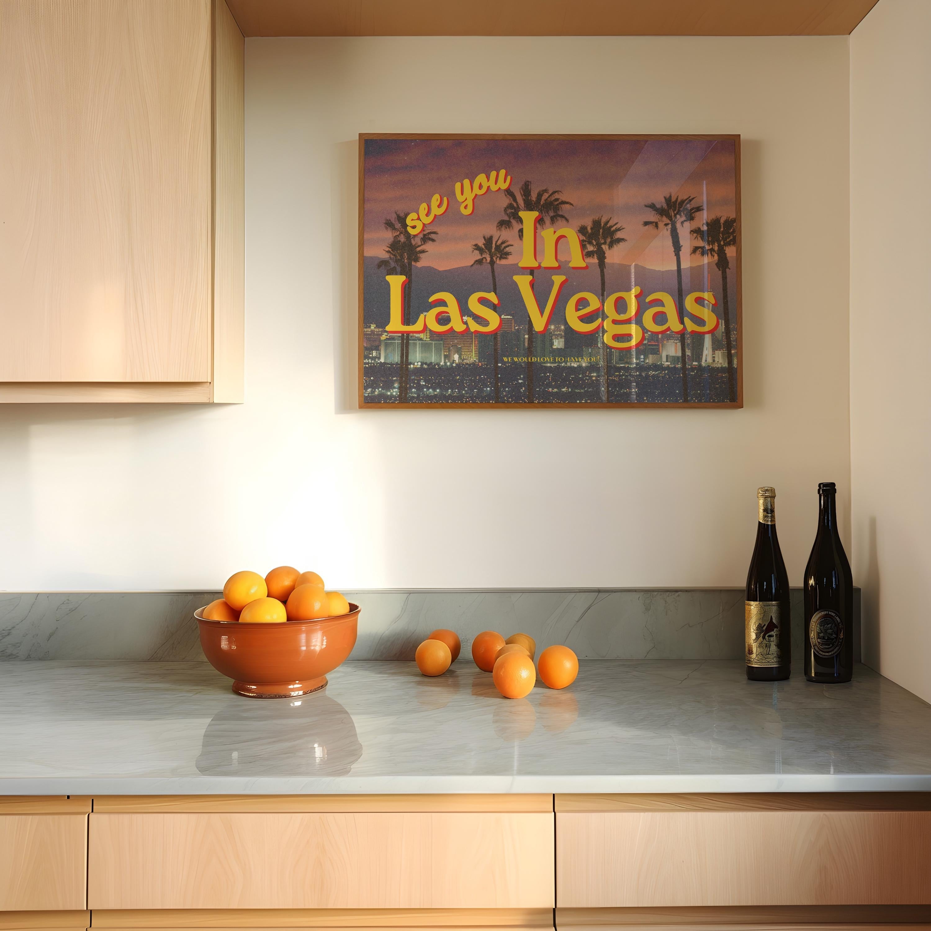 See you in Las Vegas, Retro Photo Prints, Las Vegas Art, Nevada Art Print, Las Vegas Poster, Digital Download, GS Print Shoppe