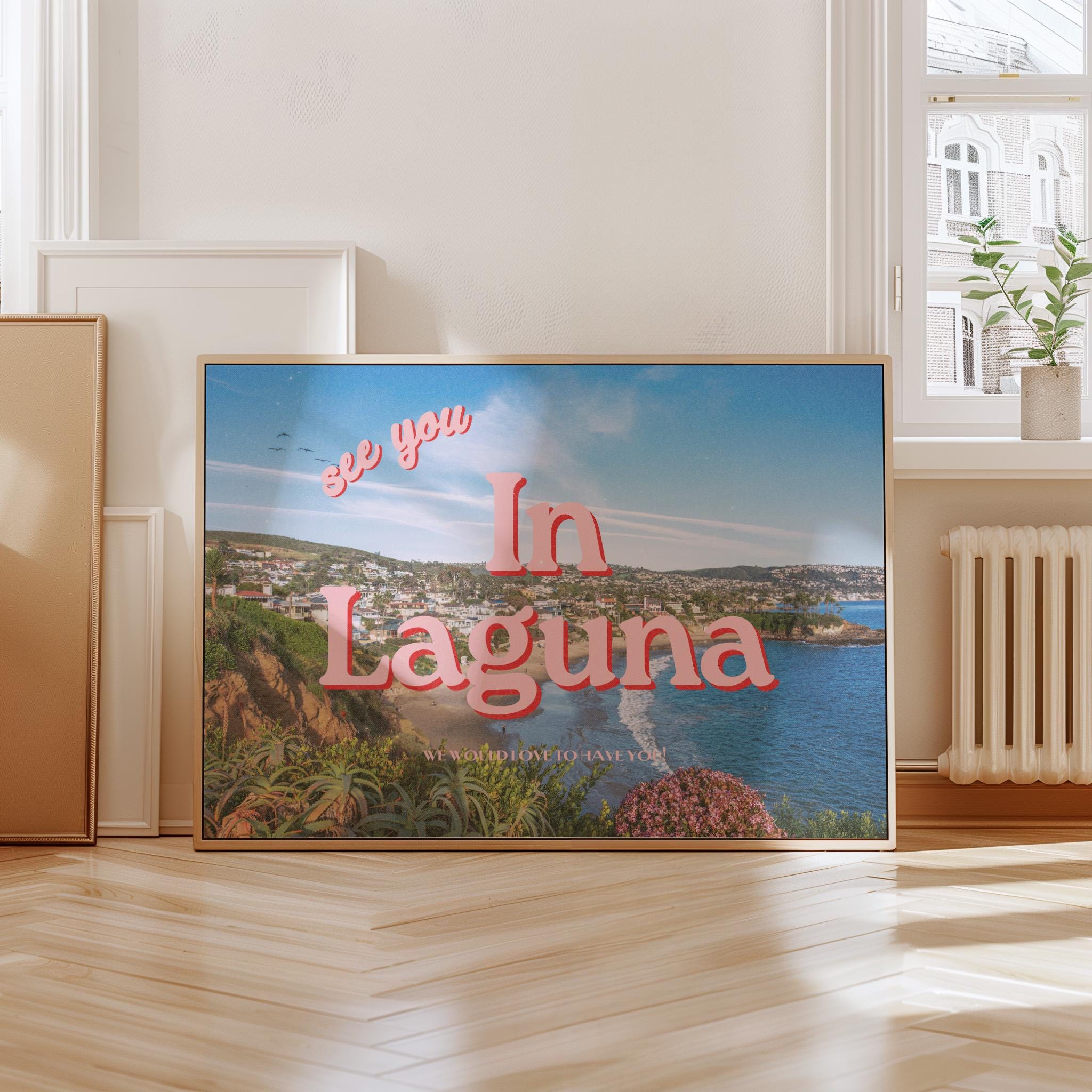 Laguna Beach Wall Art, Laguna Beach Art, Laguna poster, Laguna Beach Print, California Art Print, Vintage Photograph Art, Beach Art Print