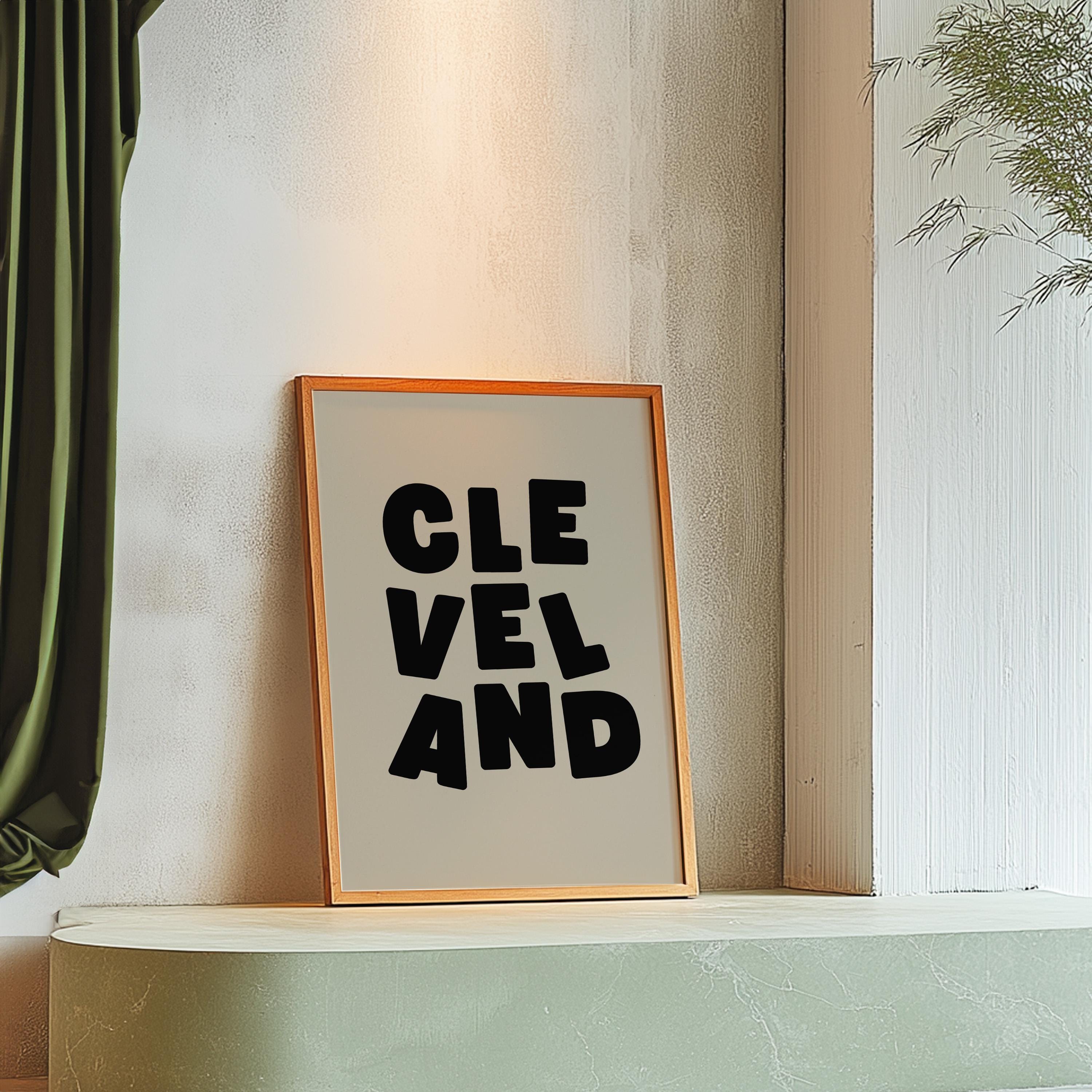 City Digital Prints, See you in Cleveland, Cleveland Prints, Preppy Art, Trendy Location Art, Cleveland Poster, Cleveland Art, Ohio Art