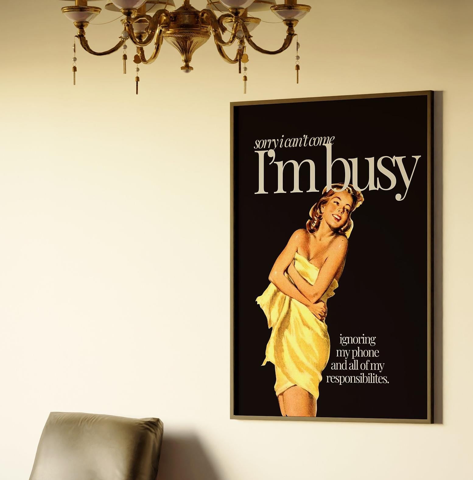 Wall Art Print,Retro Aesthetic Art,Apartment Art,Feminist Art,Living Room Decor,Pulp Pinup Art, Pulp Art Print, Retro Funny Women Art