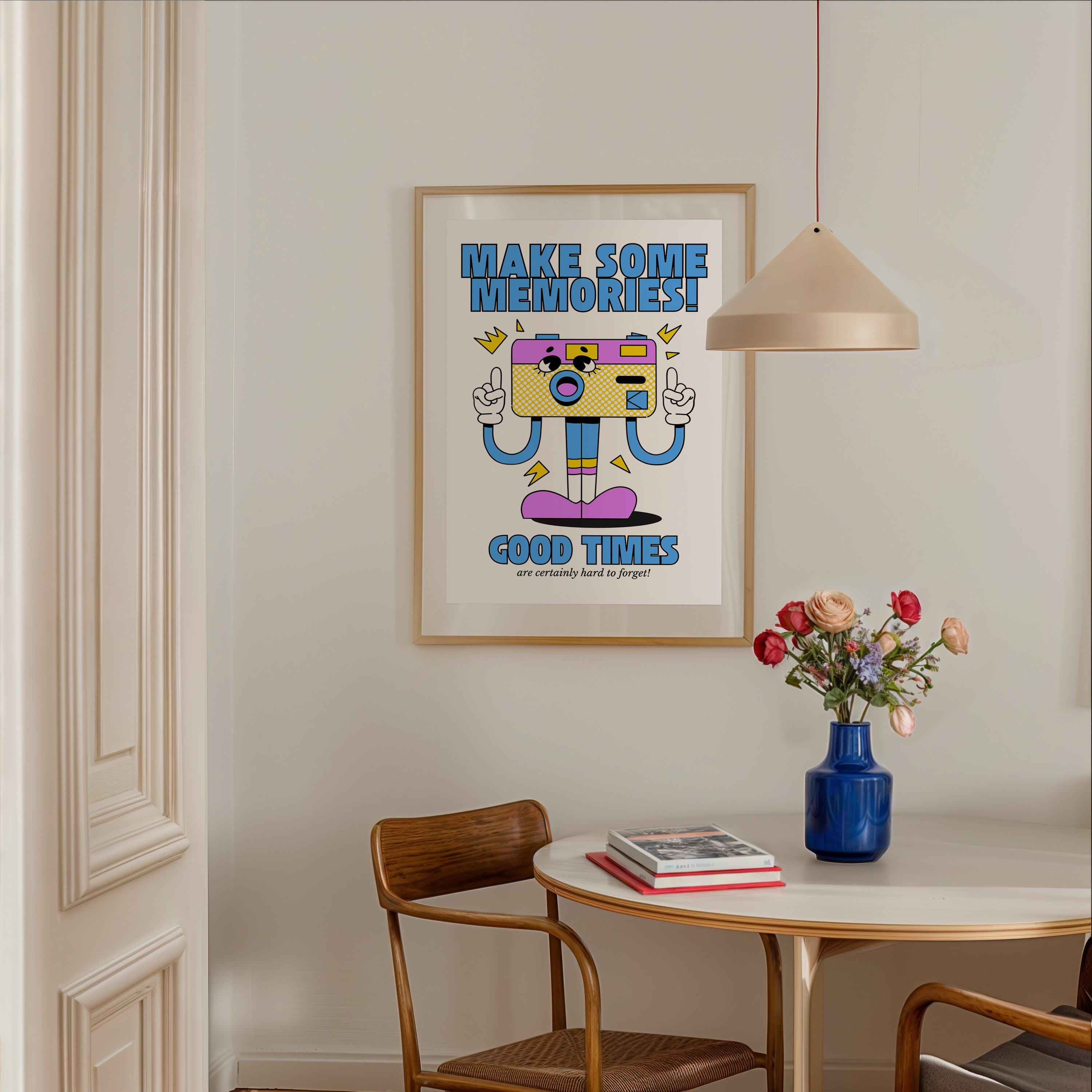 Classroom Art, Kids Room Art, Downloadable Print, Cartoon Art Print, Retro Character Art, Encouragement Poster, Vintage Mascot Art