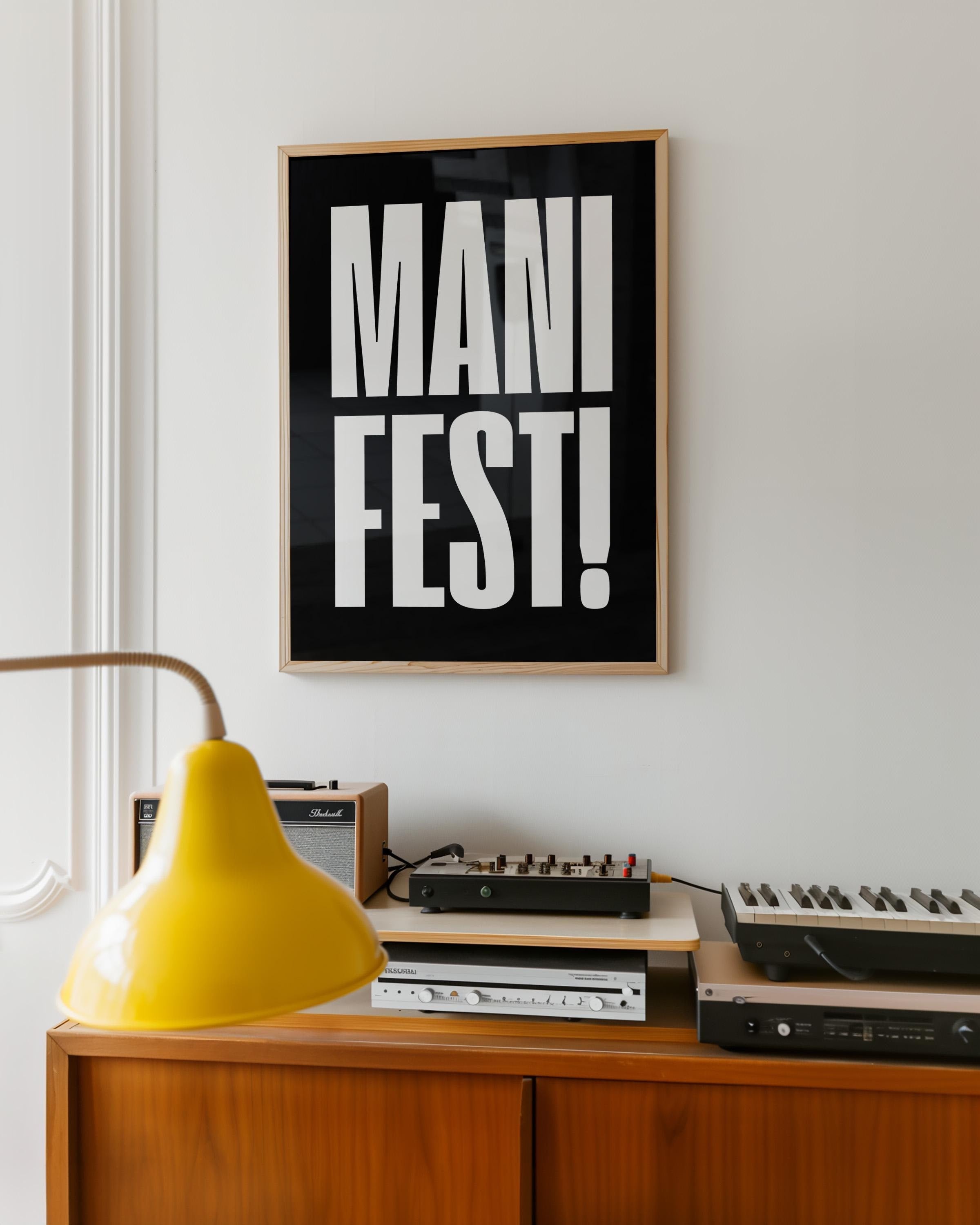 Manifest Art Print, Manifesting Posters, Inspirational Quote, Digital Download Print, Retro Wall Decor, Y2K Aesthetic Art, Encouragement Art
