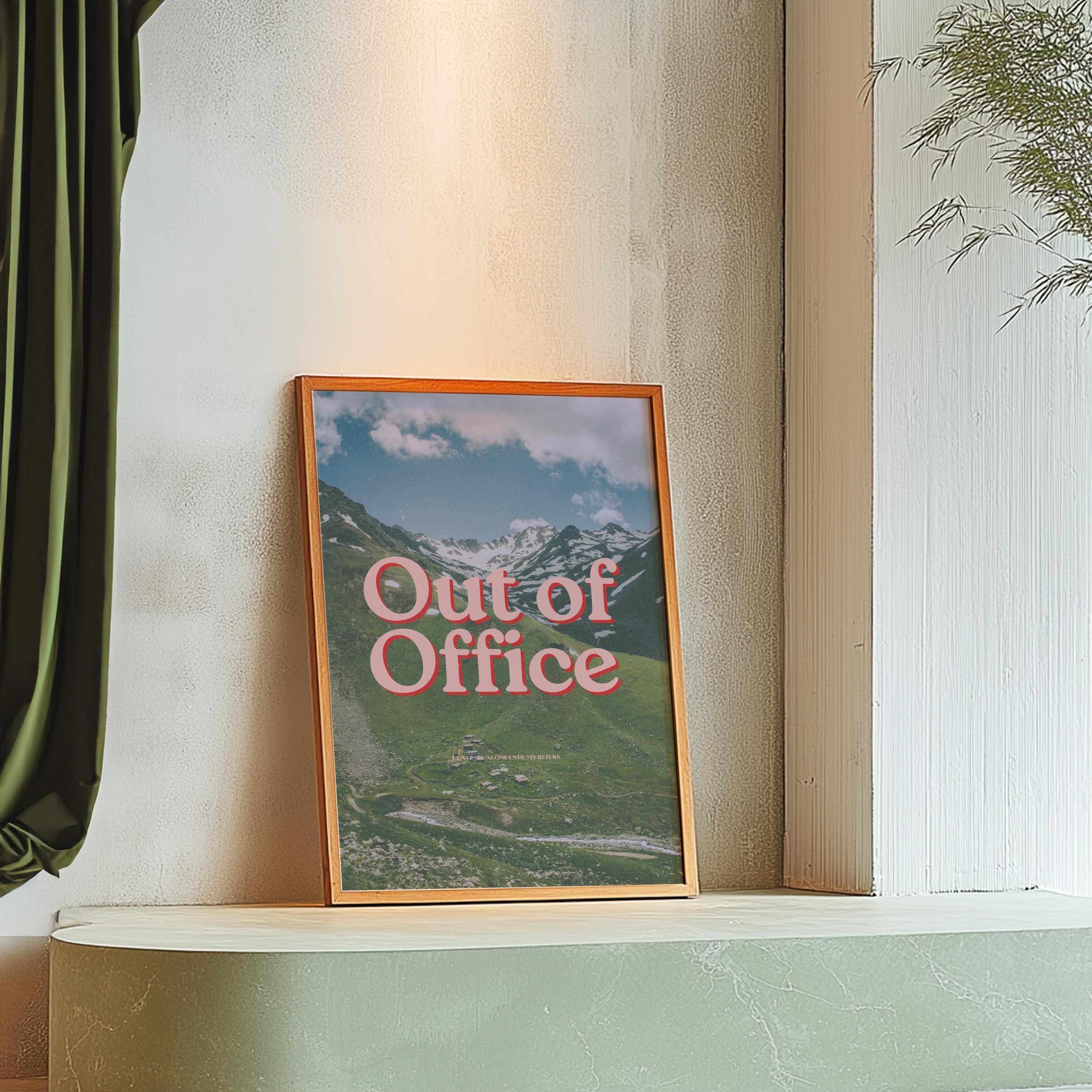Grainy Retro Print,Digital Art Prints,Out of Office Wall Art,Retro Photograph Prints,Retro Photo Art Print,Preppy Art,Trendy Art Print